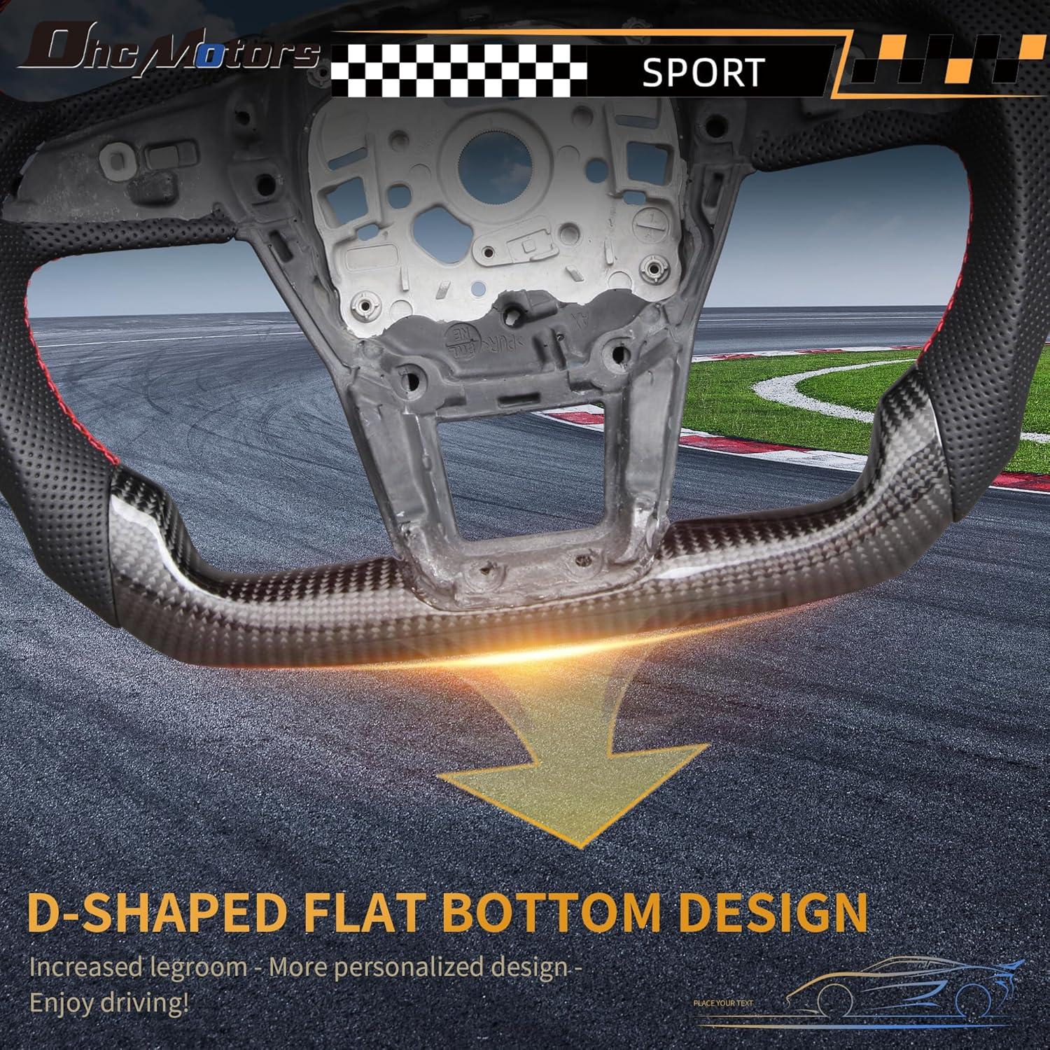 Volante de fibra de carbono OHC MOTORS para Audi S6/S7 2020-2024