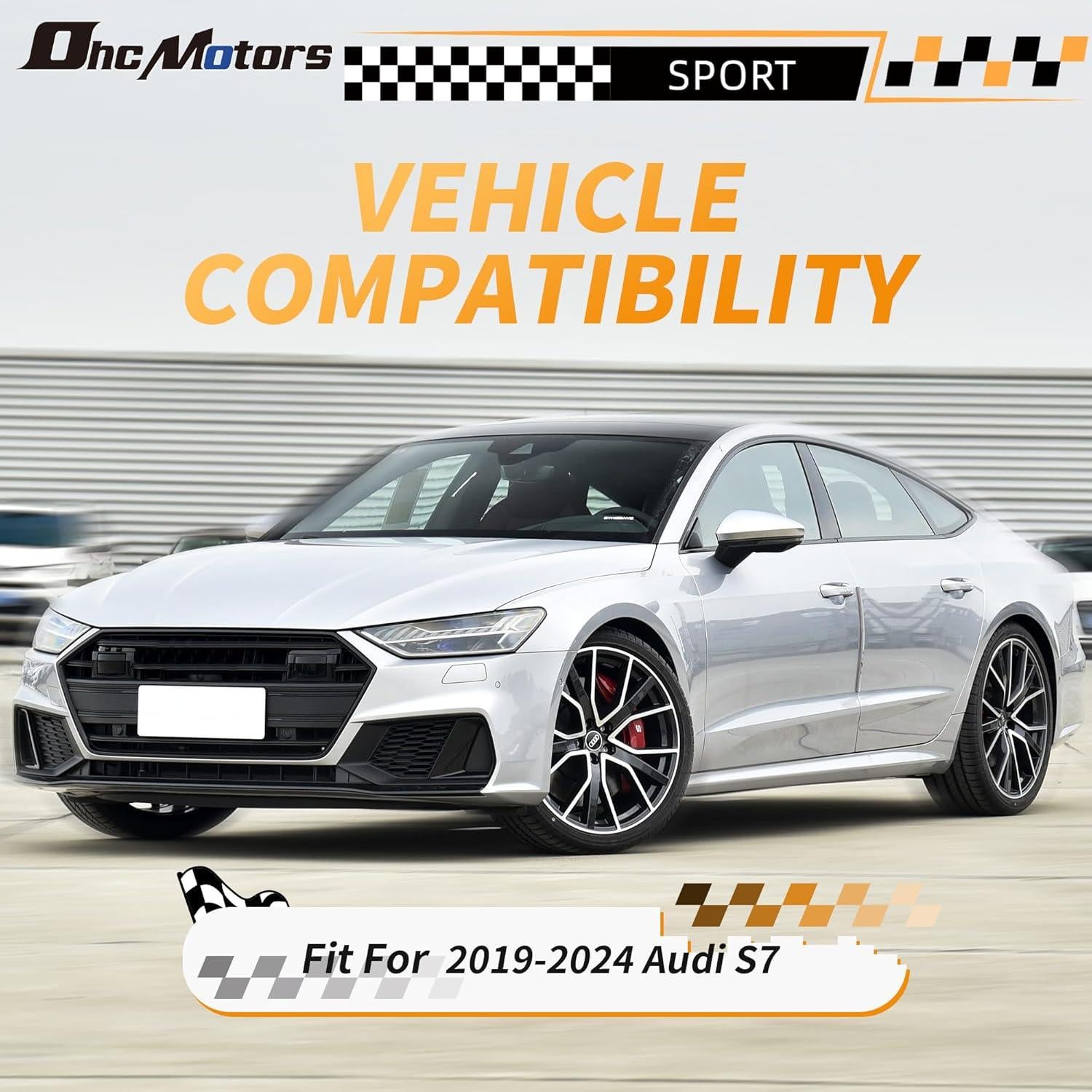 Volante de fibra de carbono OHC MOTORS para Audi S6/S7 2020-2024