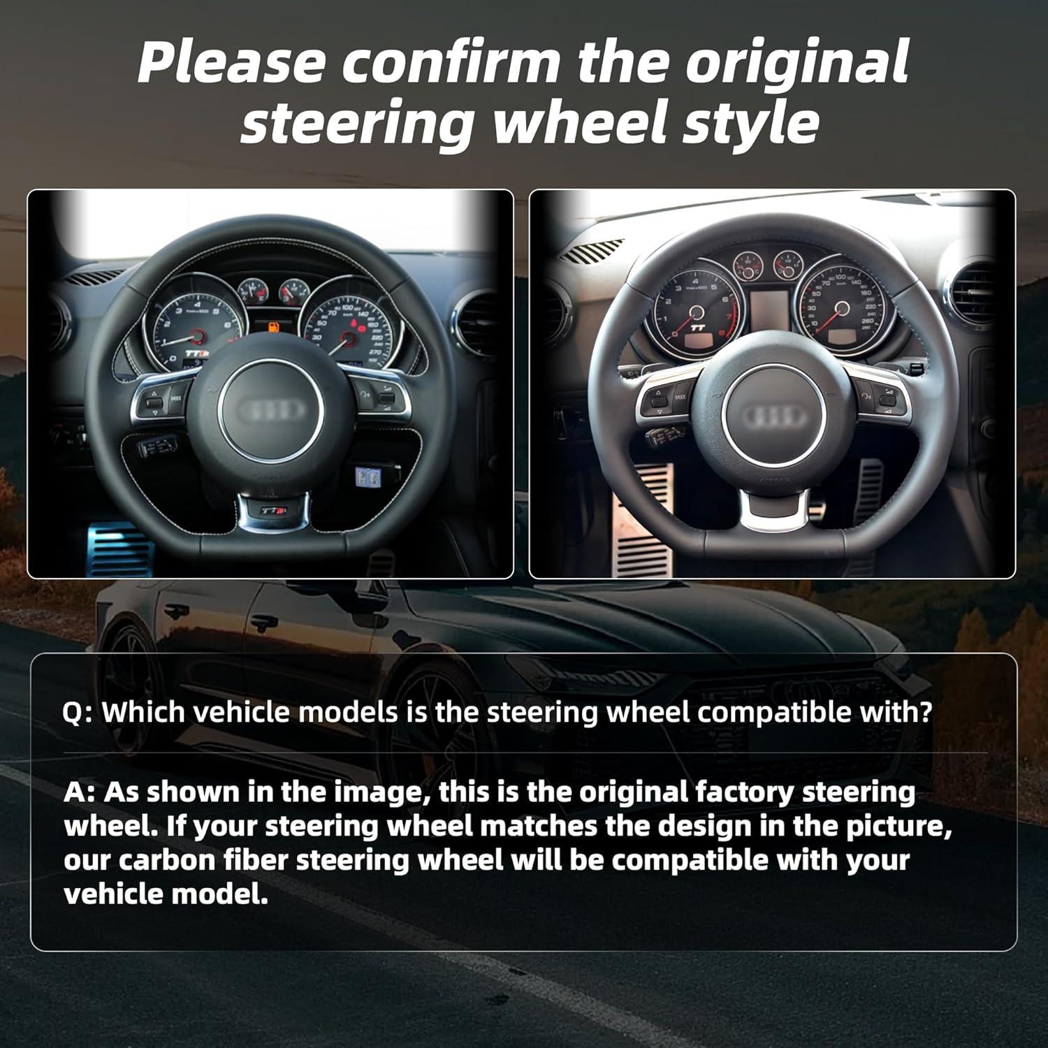 Volante Inteligente OHC MOTORS de Fibra de Carbono para Audi