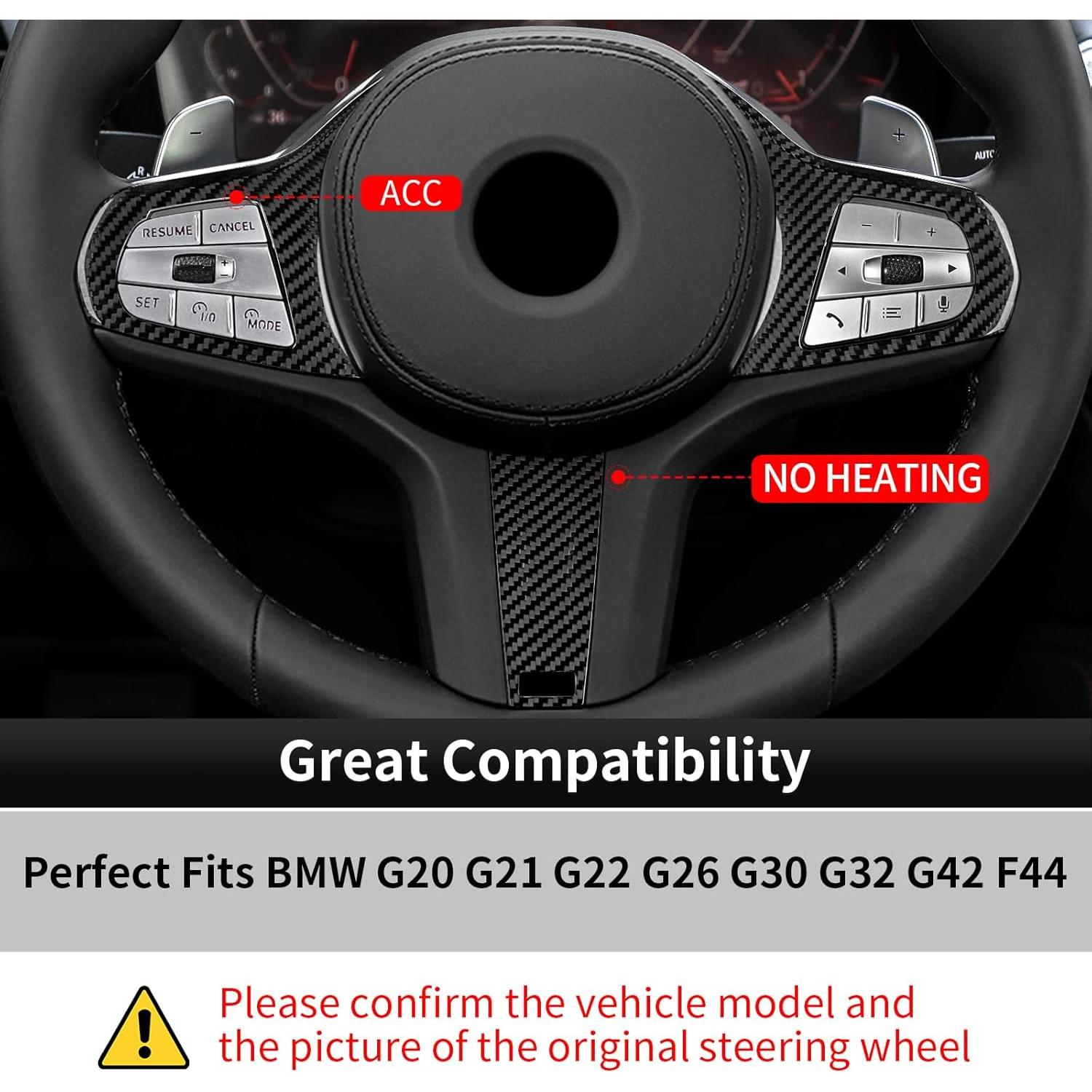 Cubierta de volante T-carbon para BMW 1-8 Series y X2-X7