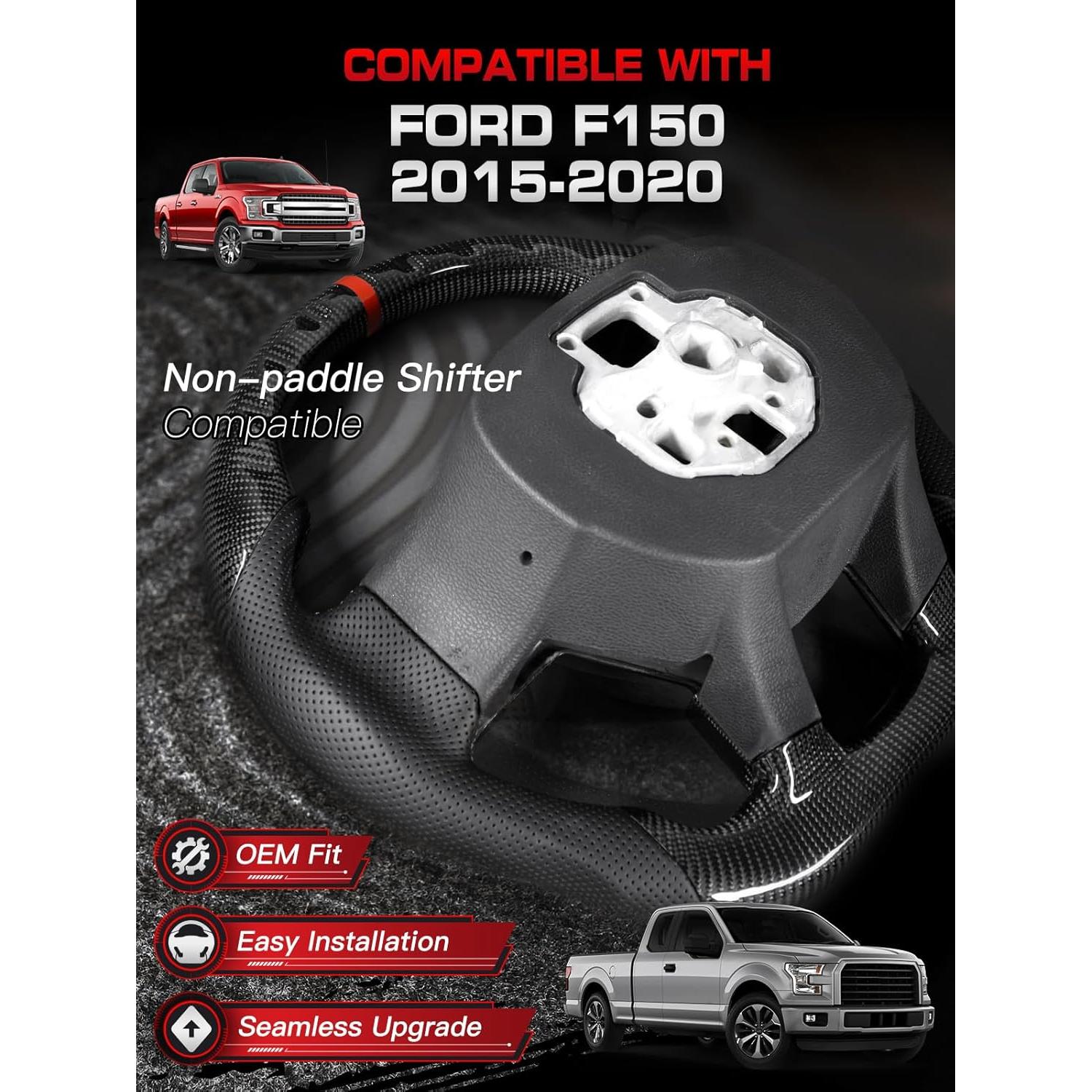 Volante de Fibra de Carbono TESFEEL para Ford F-150 2015-2020