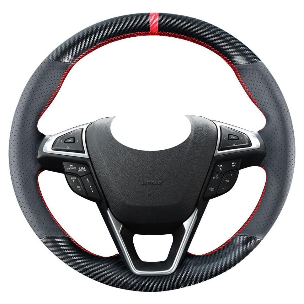 Cubierta de Volante Carkooler Fibra de Carbono para Ford Fusion 2013-2020