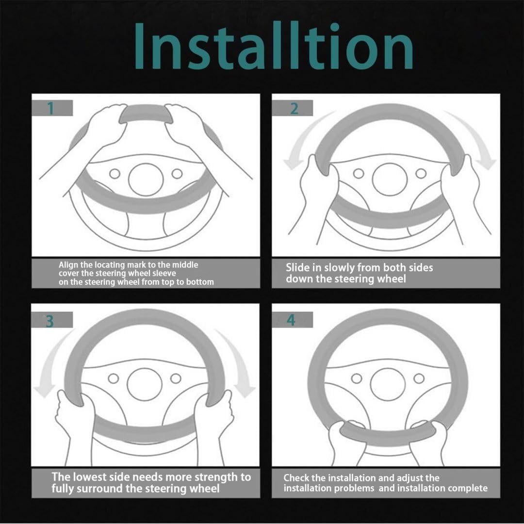 Cubierta de Volante K LAKEY Suede D 15" Antideslizante Ford