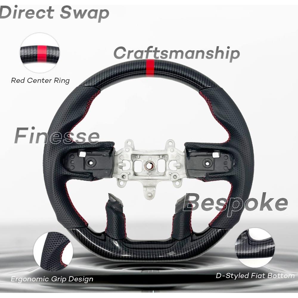 Volante de Fibra de Carbono Revesol para Dodge Ram 1500/2500 2019-2023