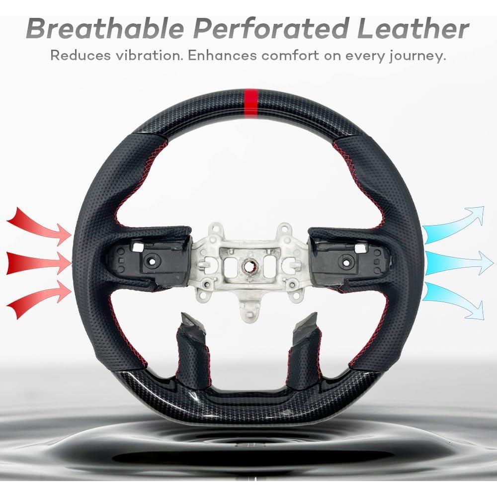 Volante de Fibra de Carbono Revesol para Dodge Ram 1500/2500 2019-2023