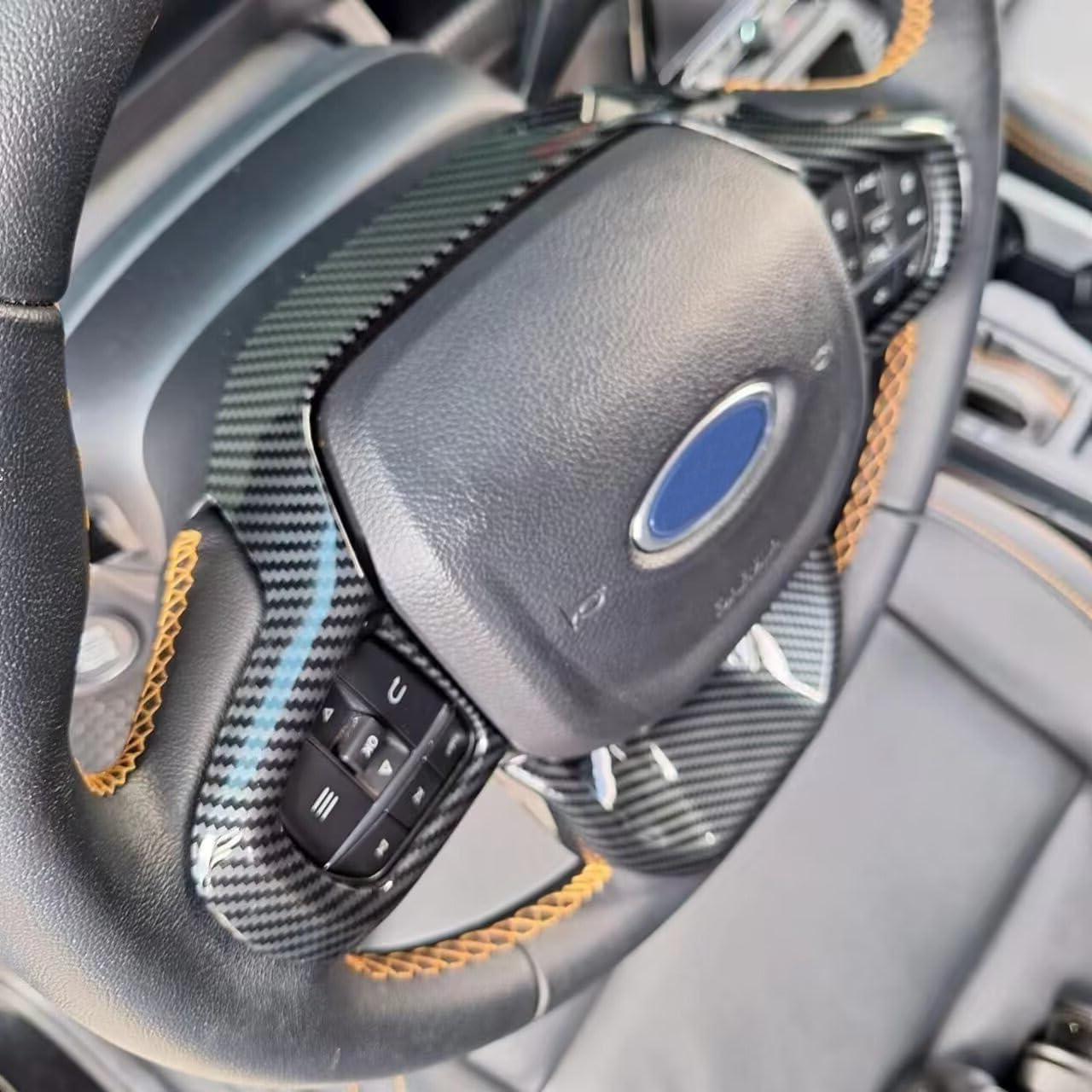 Cubierta de Volante Korlot para Ford Ranger 2024 - Fibra de Carbono
