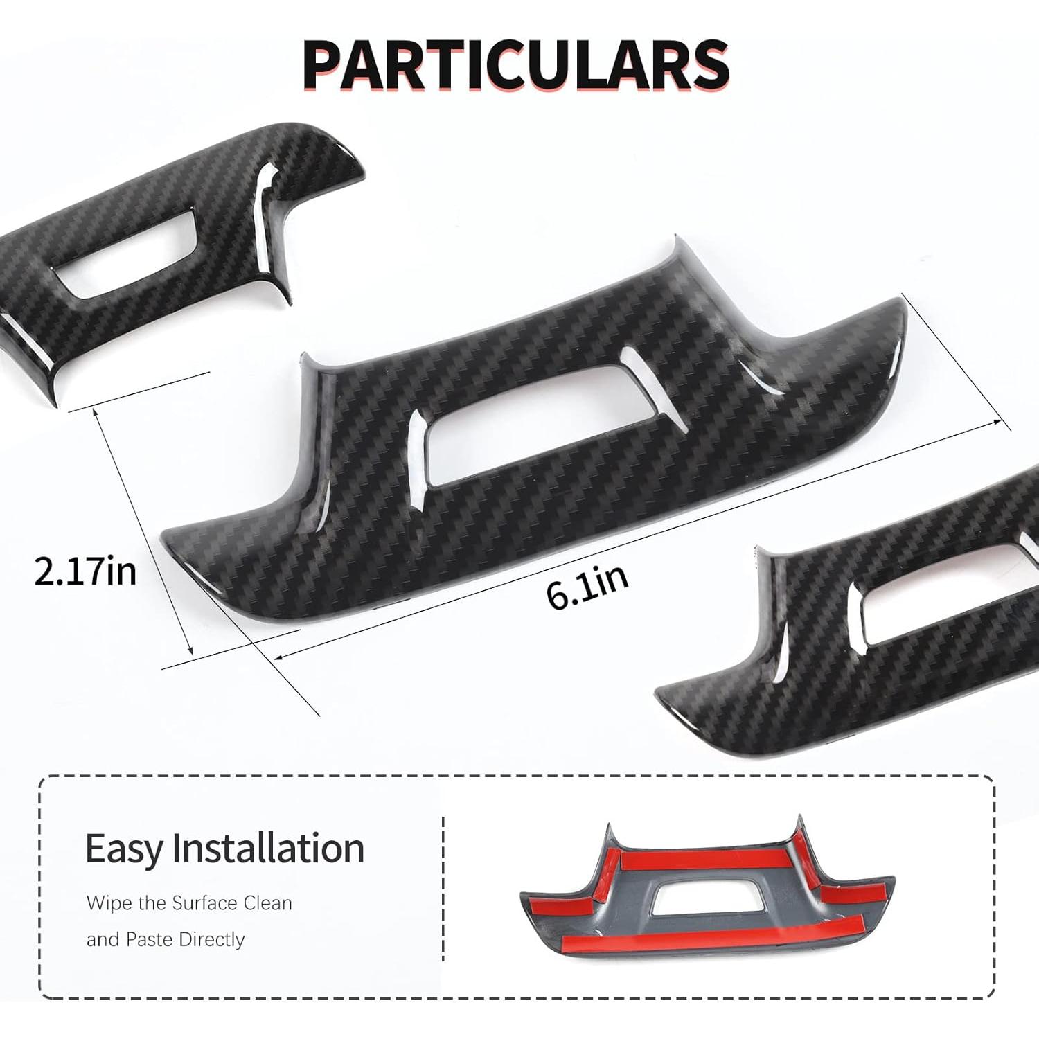 Cubierta de Volante de Fibra de Carbono RT-TCZ para Chevrolet Camaro 2016-2022