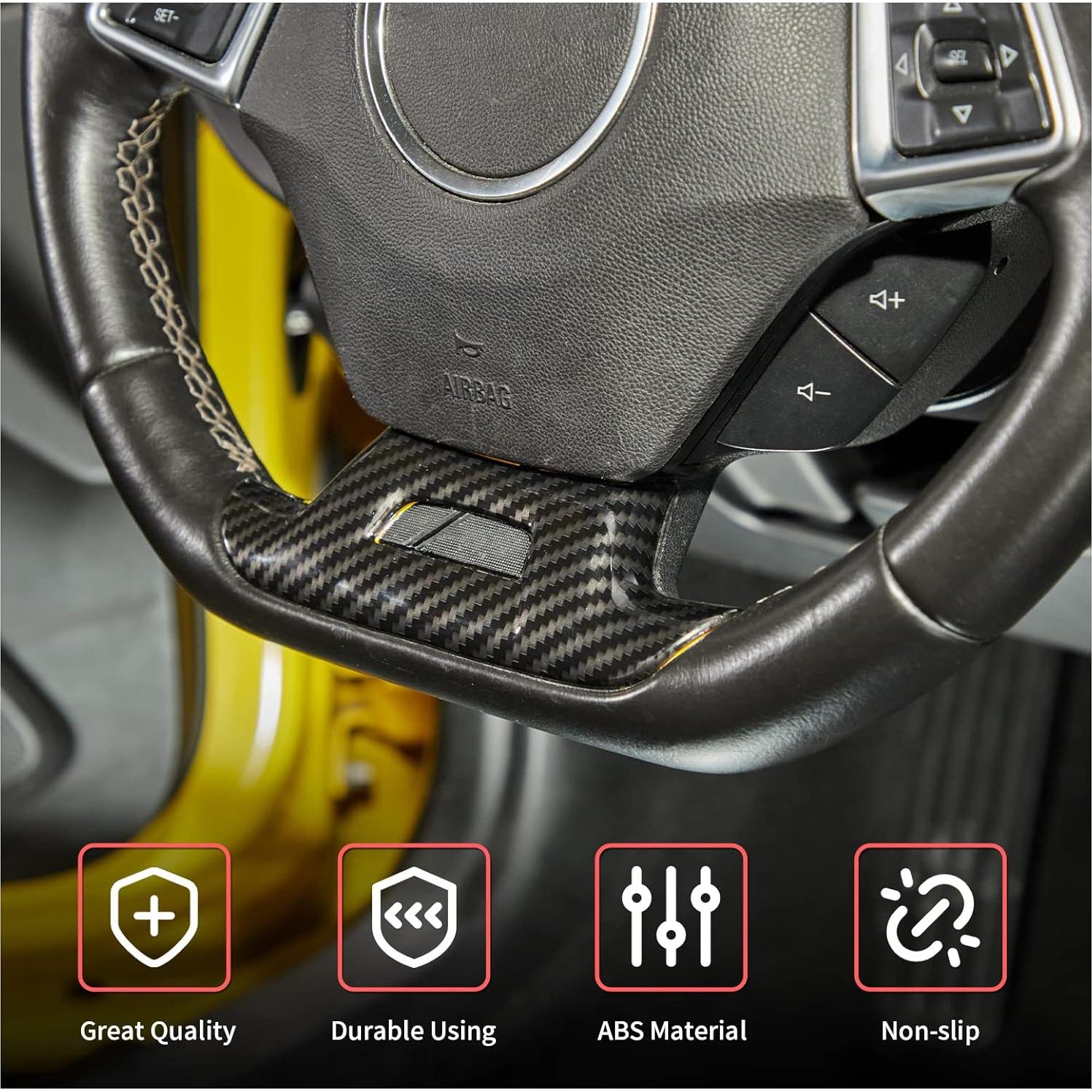 Cubierta de Volante de Fibra de Carbono RT-TCZ para Chevrolet Camaro 2016-2022