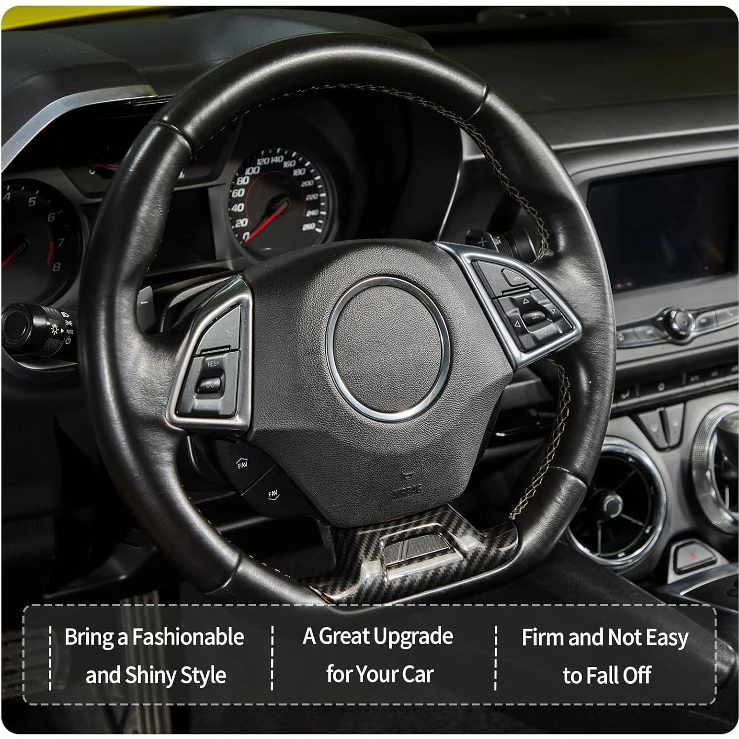 Cubierta de Volante de Fibra de Carbono RT-TCZ para Chevrolet Camaro 2016-2022