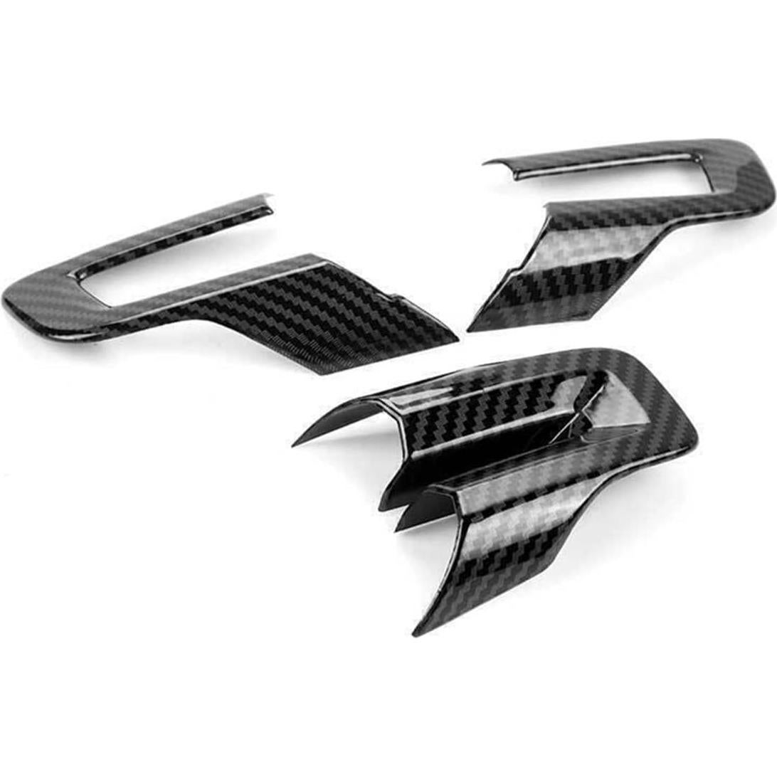 Cubierta de Volante KDFUHRUI para Ford Mustang 2015-2023 Fibra de Carbono