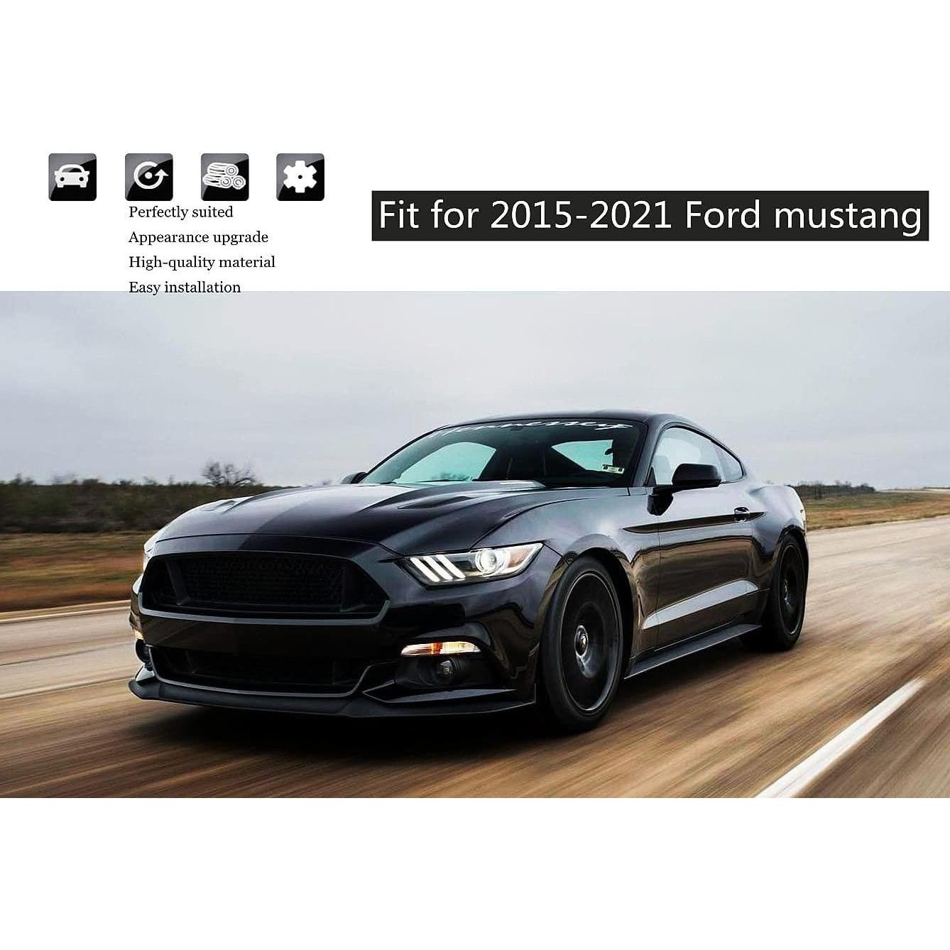 Cubierta de Volante KDFUHRUI para Ford Mustang 2015-2023 Fibra de Carbono