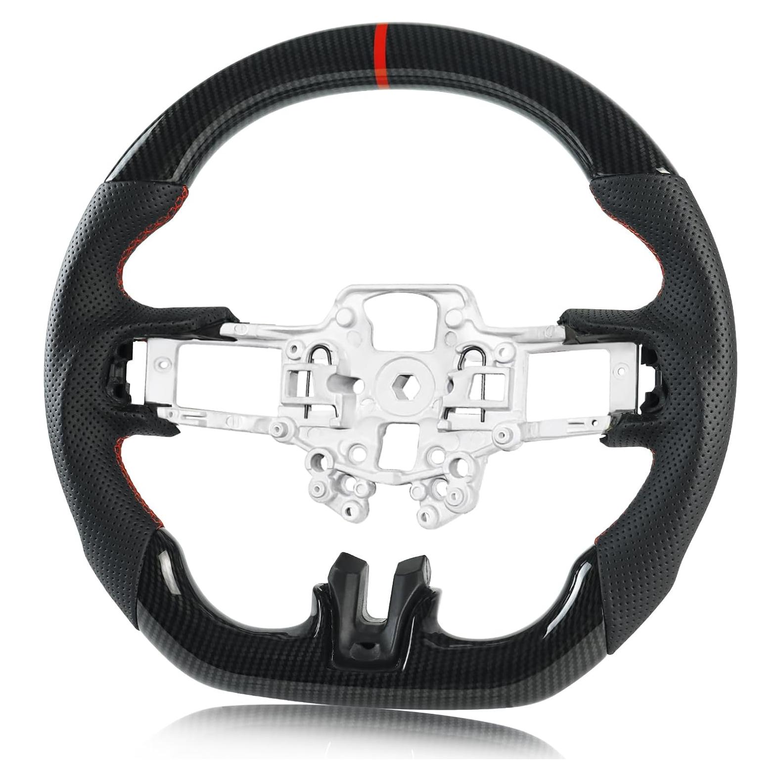 Volante D-shaped VOONKE Fibra de Carbono Hidro-Dip Mustang 2018-2023