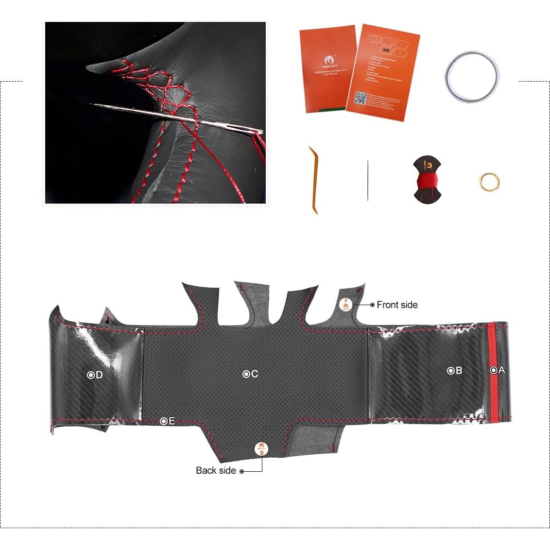 Funda de Volante MEWANT para Mitsubishi Lancer EVO X 2008-2015