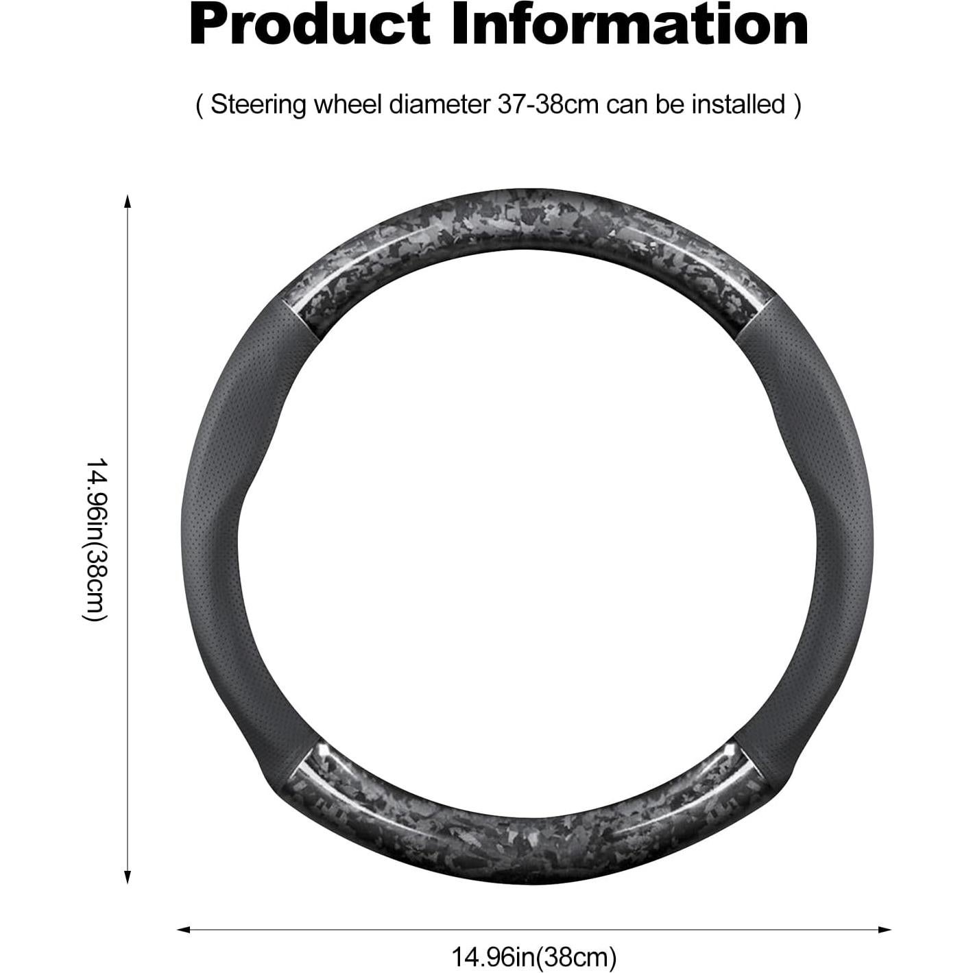 Manga de Volante Ergocar 37-38cm Fibra Carbono y Cuero