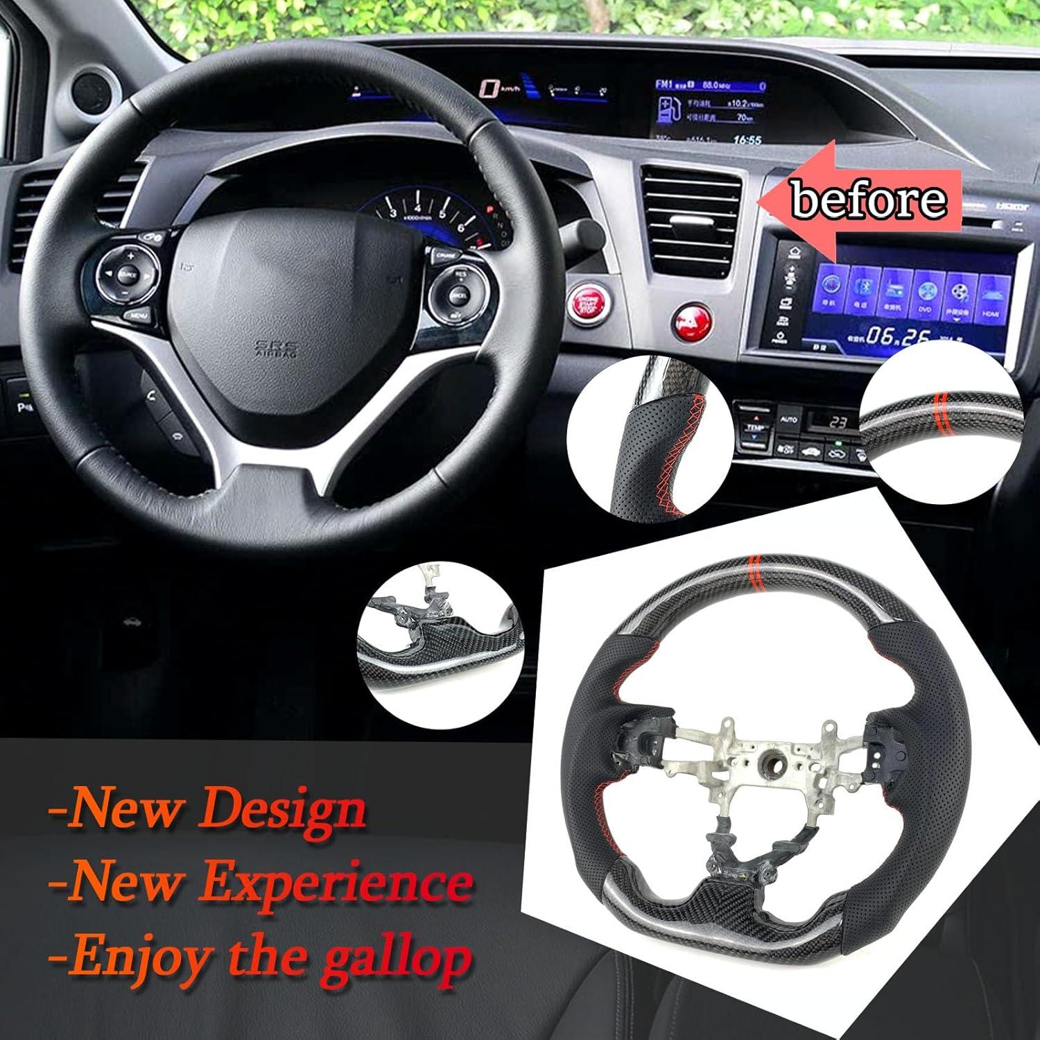 Volante de dirección ZDLZCF para Honda Civic Si 2012-2016