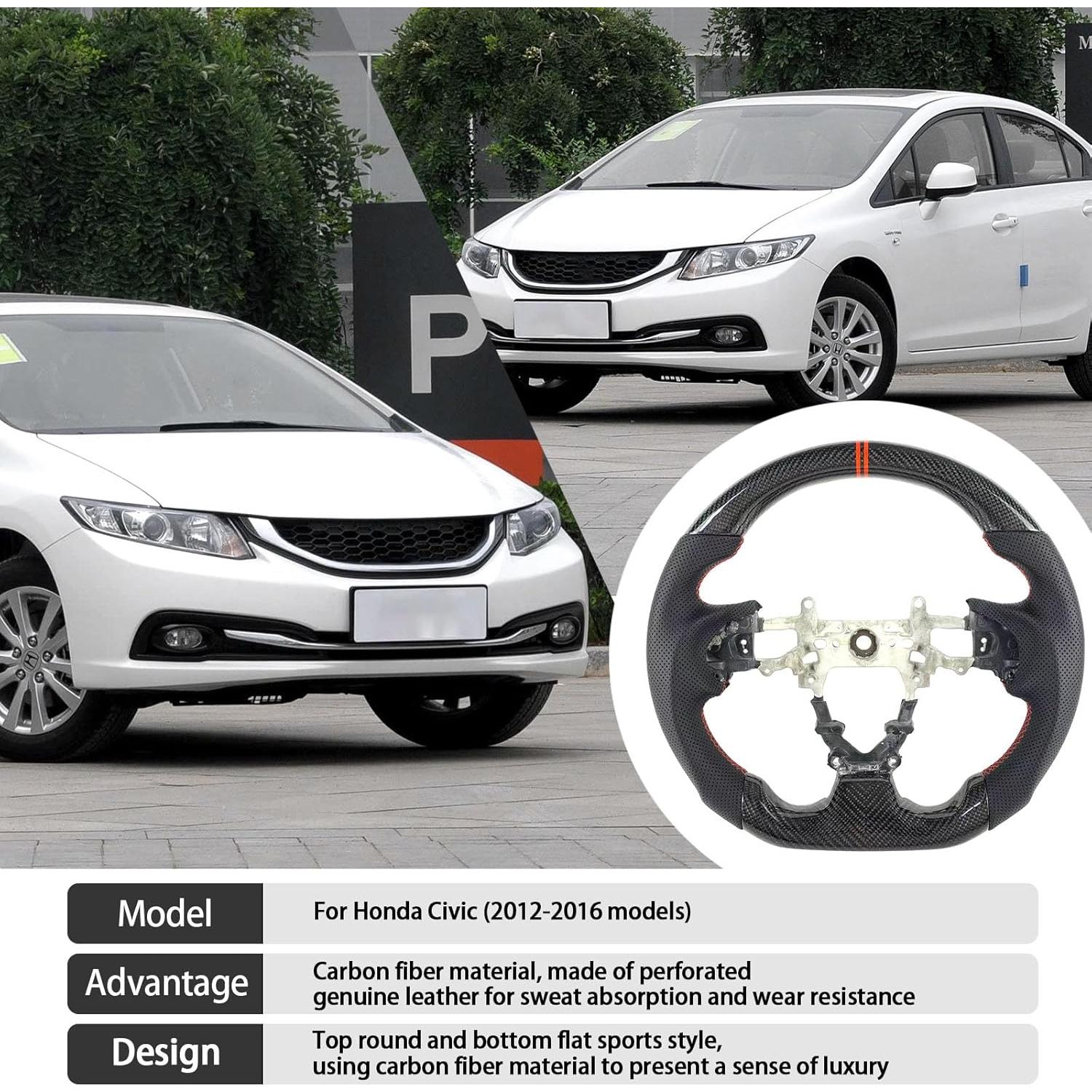 Volante de dirección ZDLZCF para Honda Civic Si 2012-2016