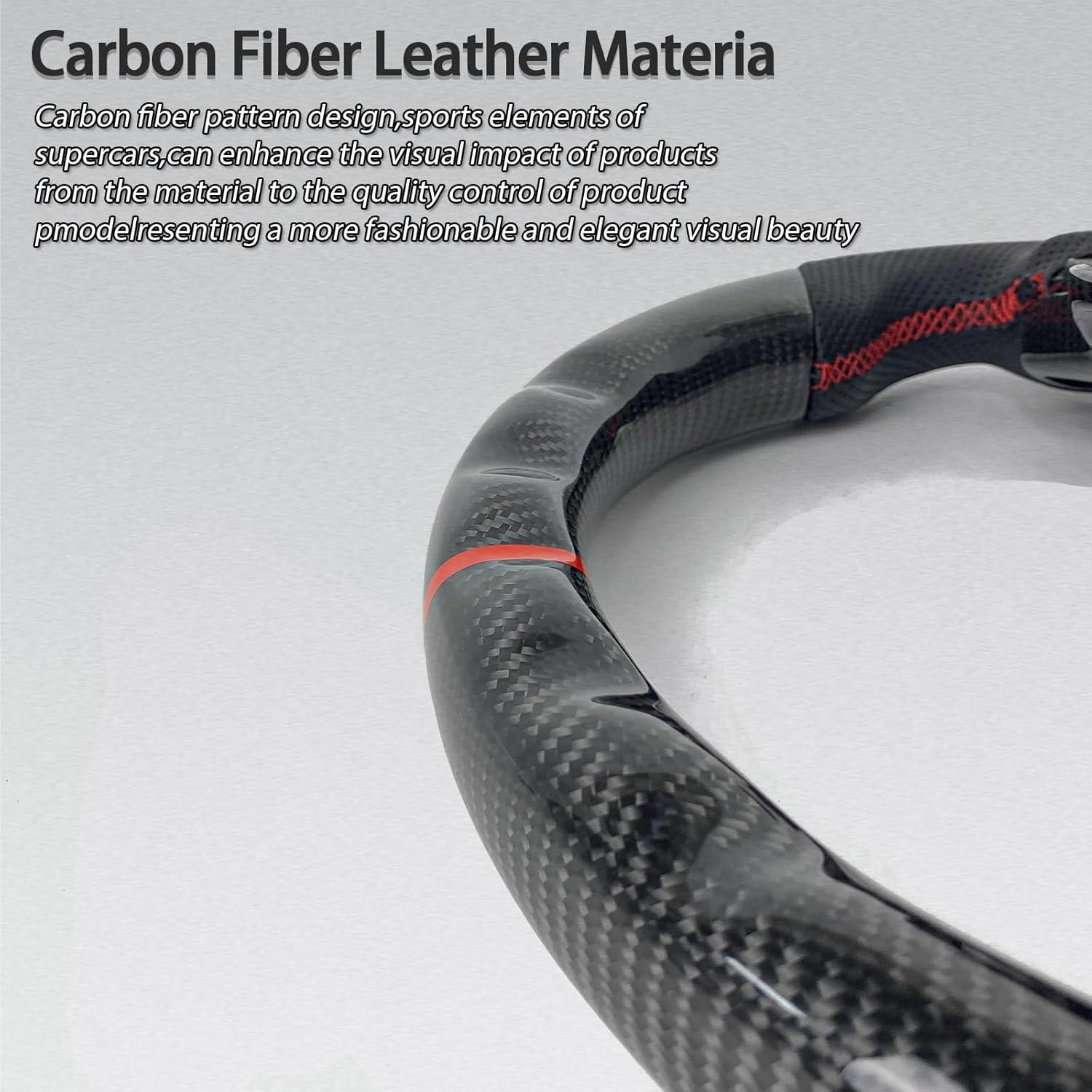 Volante de fibra de carbono ZDLZCF para Honda Civic 2020-2024