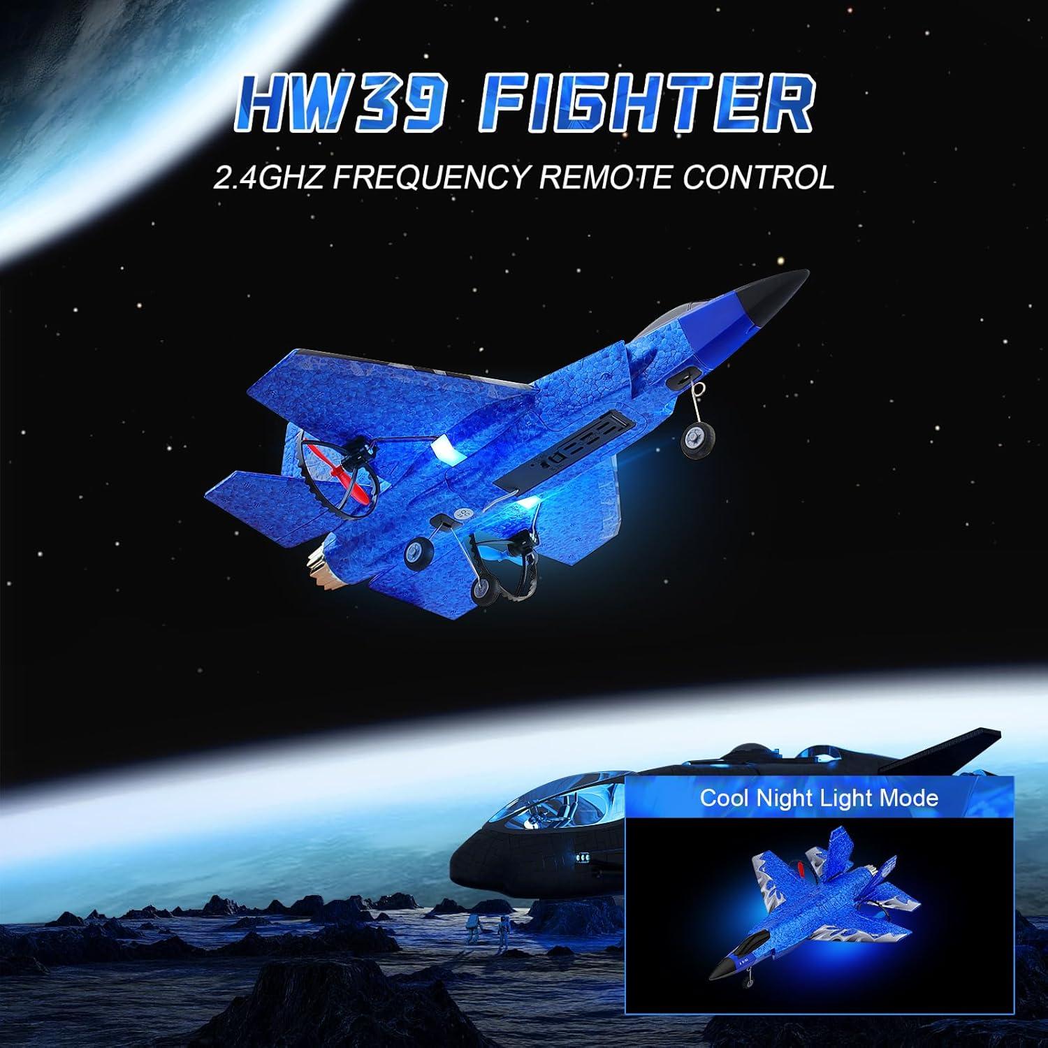 Avión RC Beffkkip HW39 2CH Control Remoto Azul