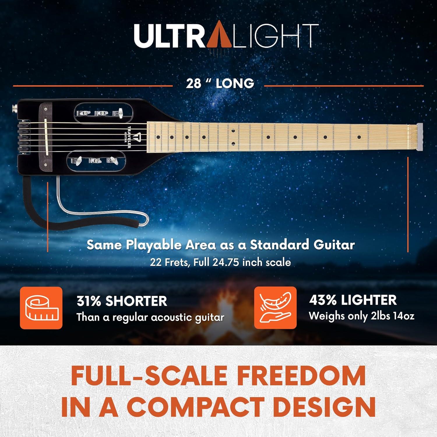 Guitarra Acústica Eléctrica Traveler Ultra-Ligera 28 cm