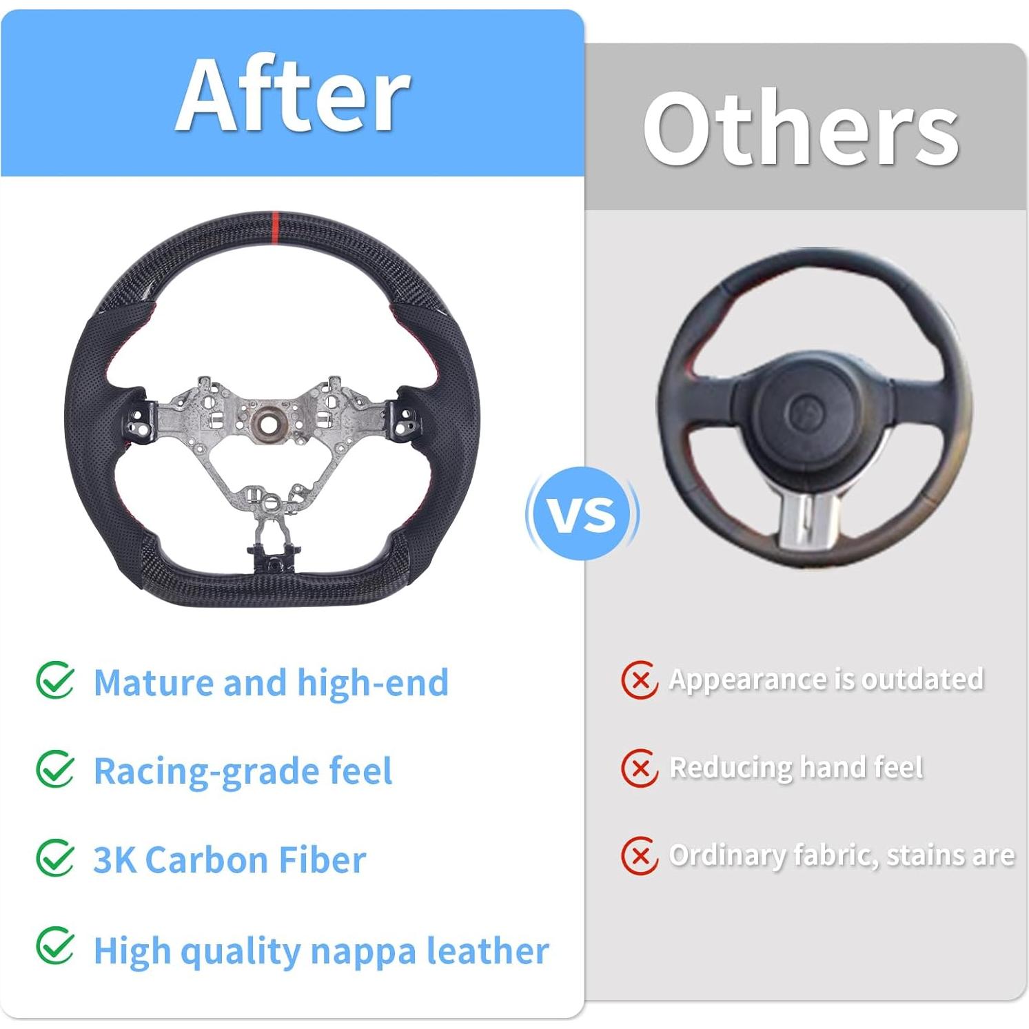 Volante de fibra de carbono EASSAFEX para Toyota 86/BRZ 2017-2020