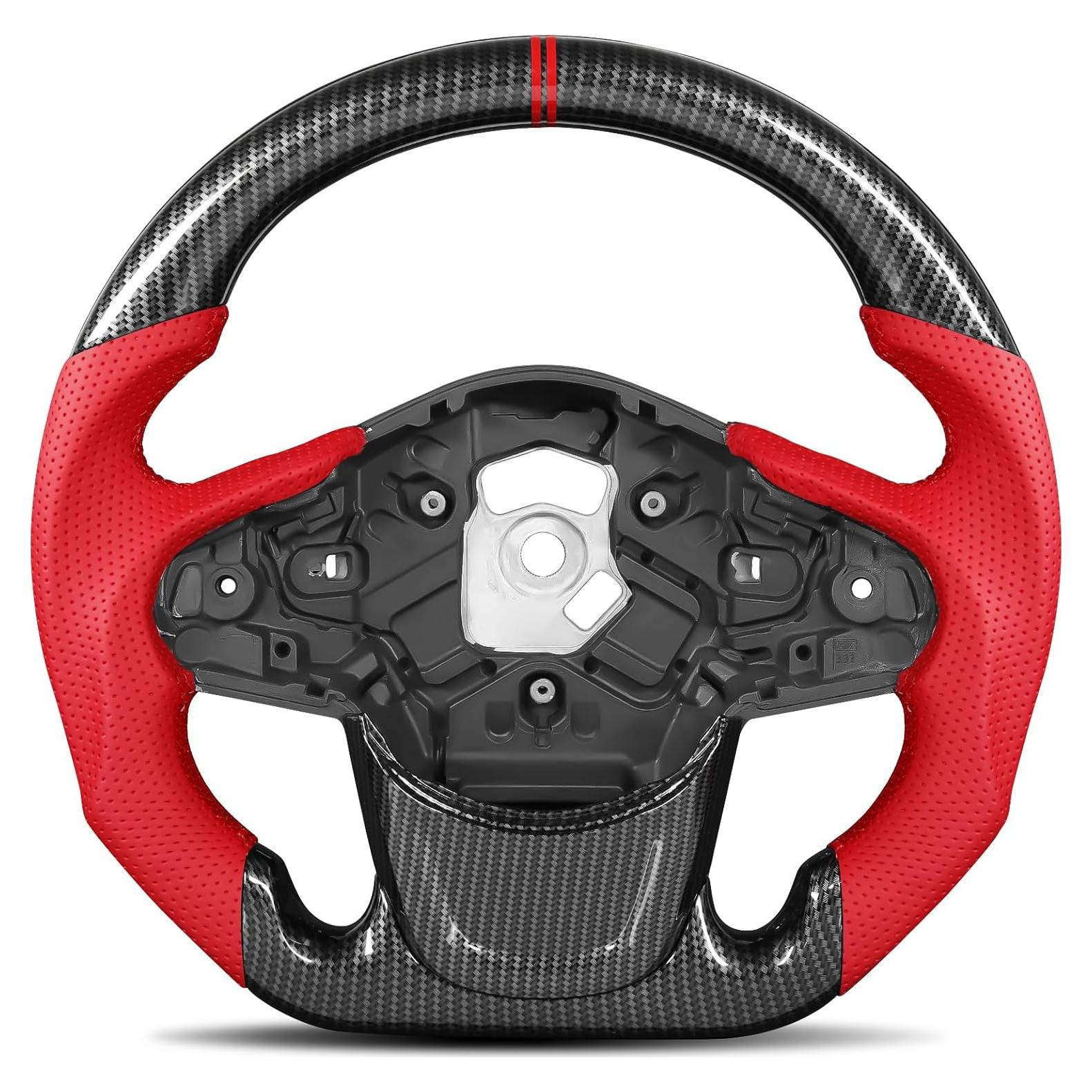 Volante D-Shaped TESFEEL de Fibra de Carbono para Toyota Supra 2019-2024