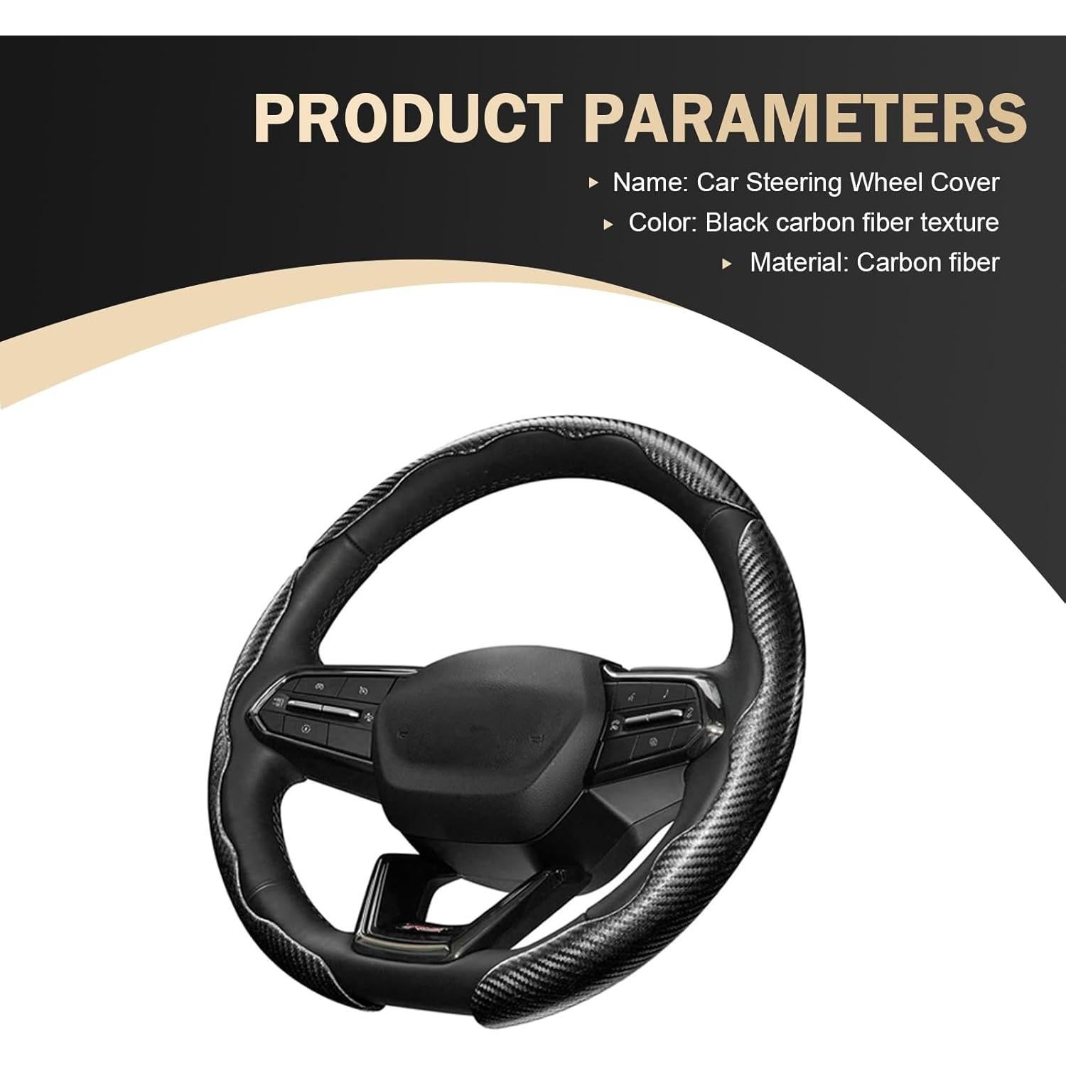 Cubierta de Volante Antideslizante Ferianl 36.8-38.1 cm Carbono