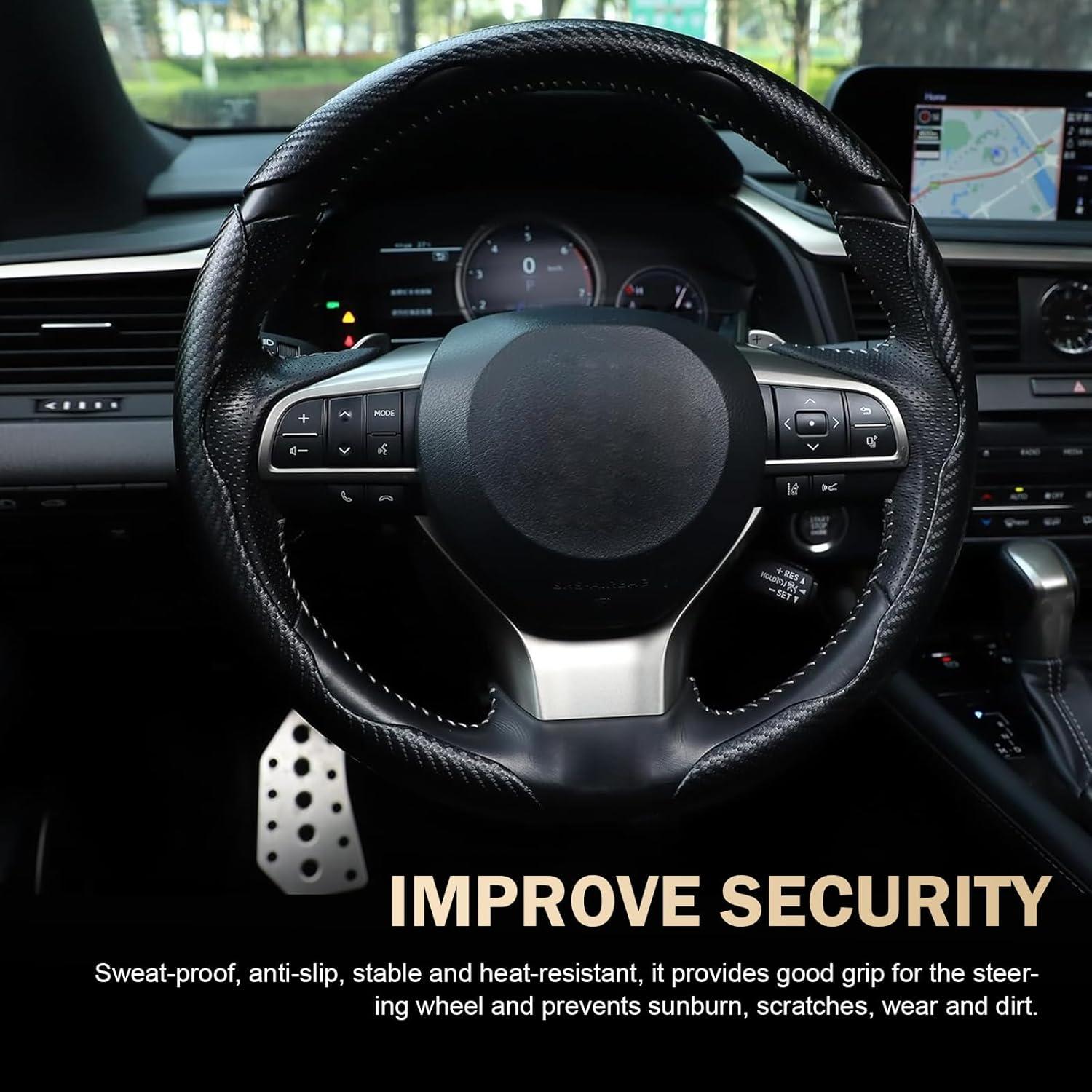 Cubierta de Volante Antideslizante Ferianl 36.8-38.1 cm Carbono