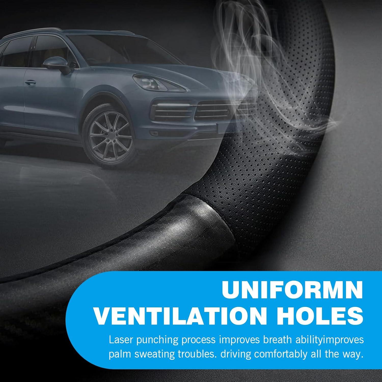 Cubierta de Volante DACIRTY Antideslizante Fibra de Carbono