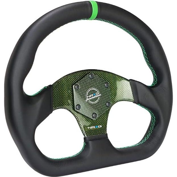 Volante de Fibra de Carbono NRG Innovations 320mm Verde