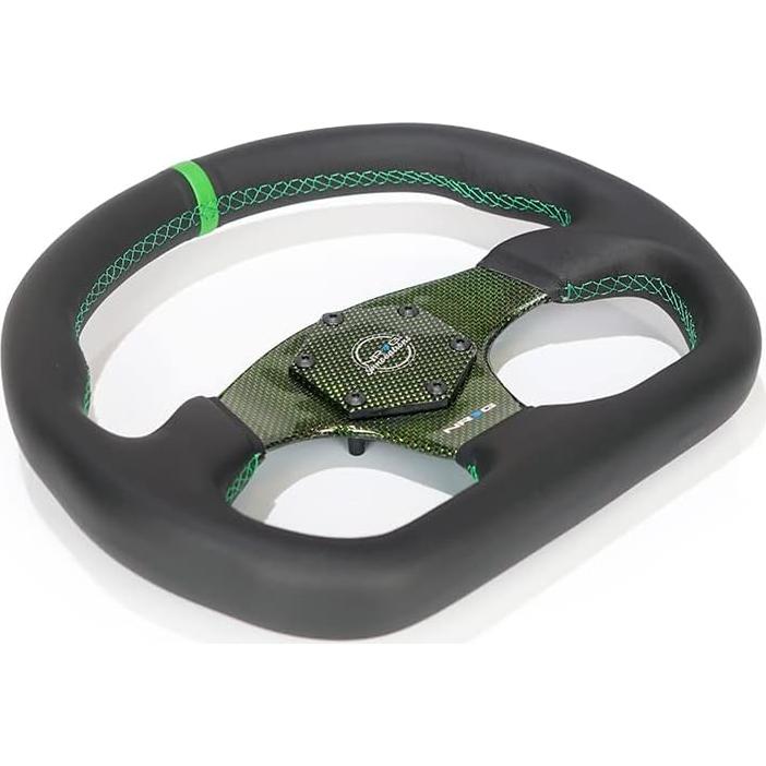 Volante de Fibra de Carbono NRG Innovations 320mm Verde