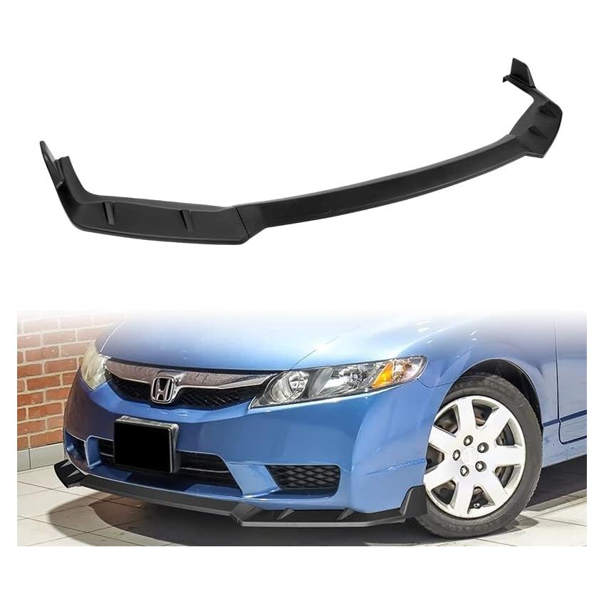 Kit de Parachoques Delantero Honda Civic 2009-2011 - 3 Piezas ABS Negro Mate