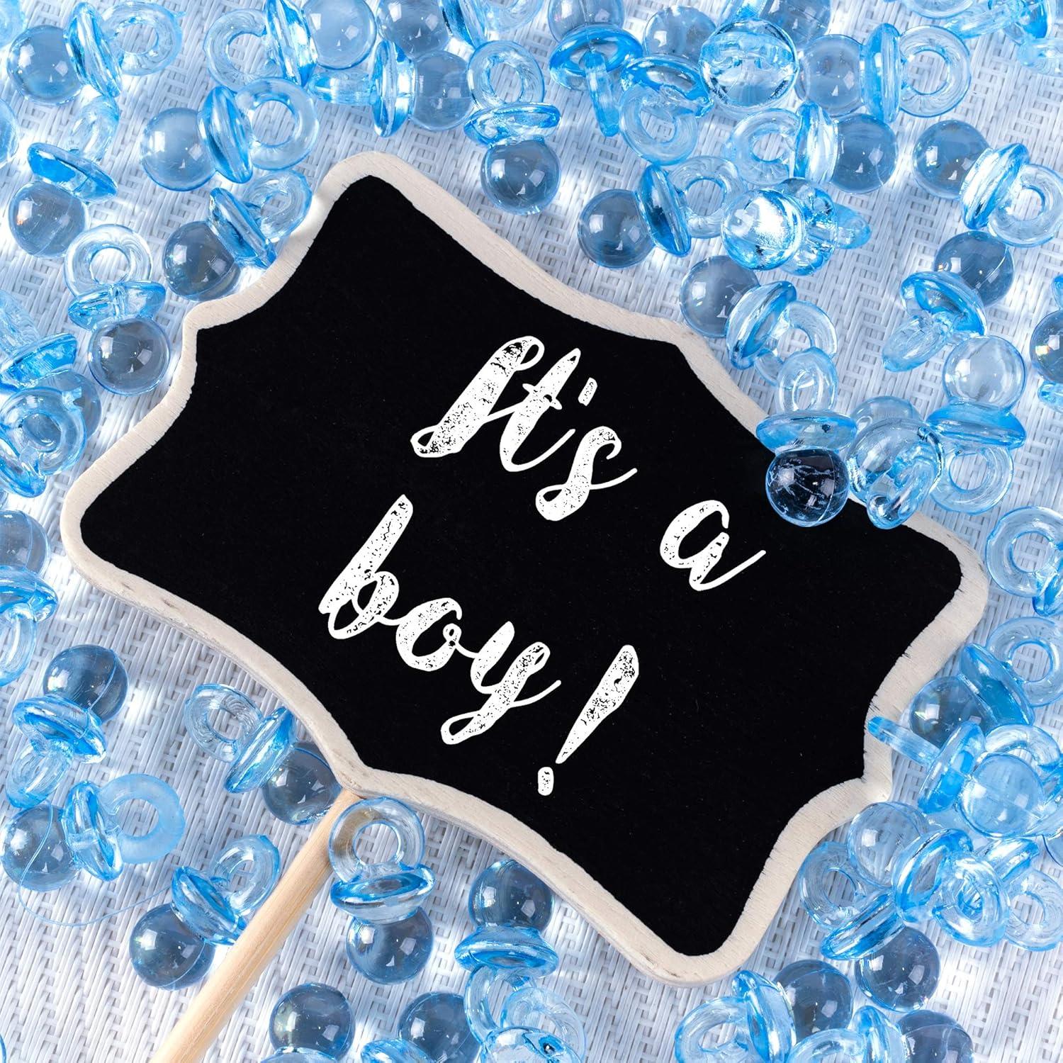 Mini Chupetes Acrílicos Super Z Outlet 144 Piezas Azul