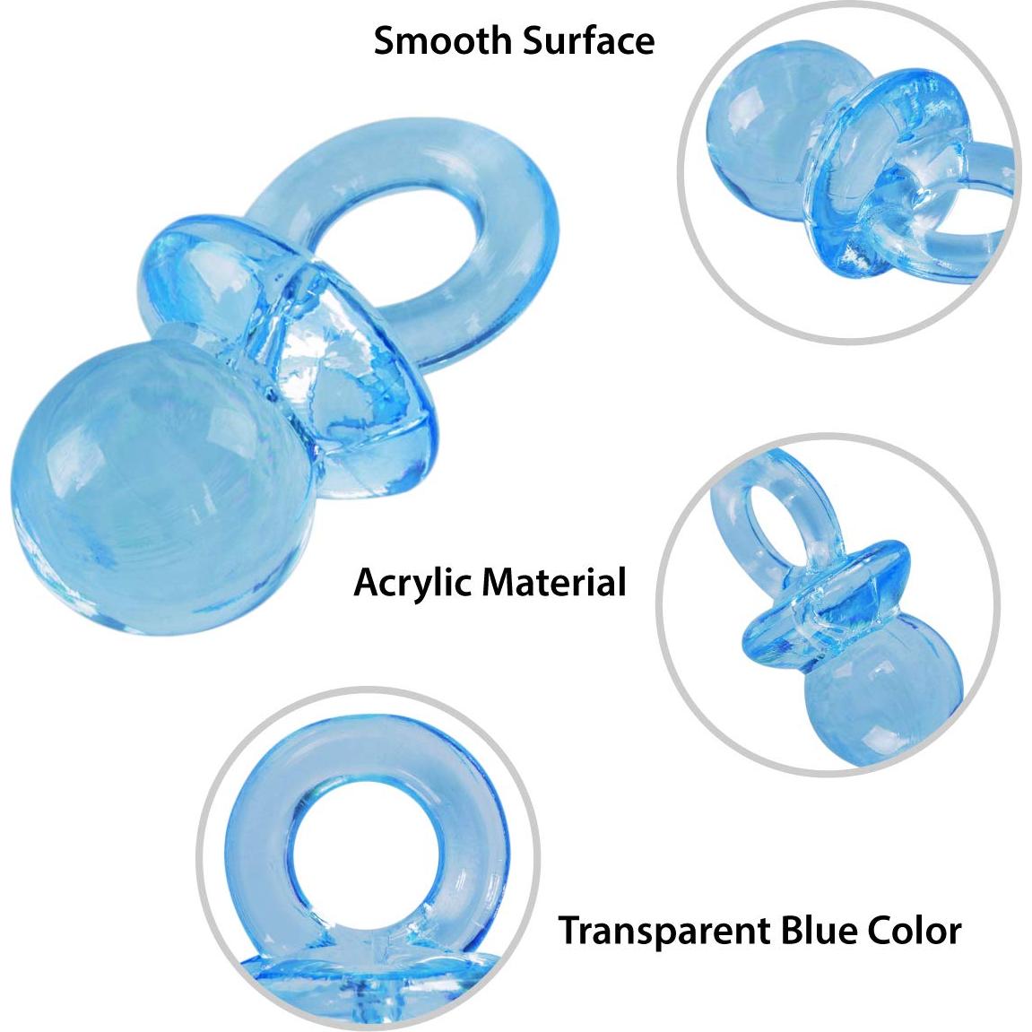 Mini Chupetes Acrílicos Super Z Outlet 144 Piezas Azul