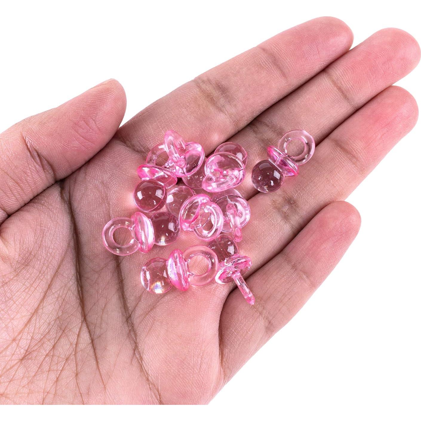 Mini Chupetes Acrílicos Super Z Outlet 144 Piezas Rosa