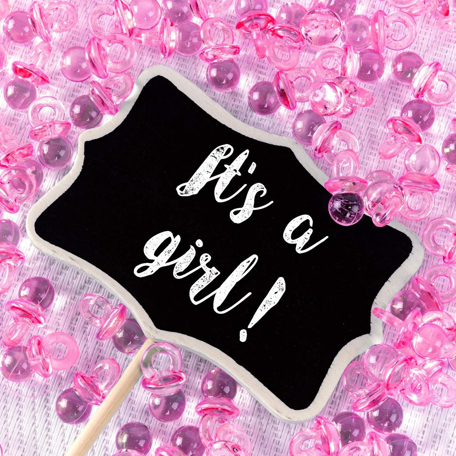 Mini Chupetes Acrílicos Super Z Outlet 144 Piezas Rosa