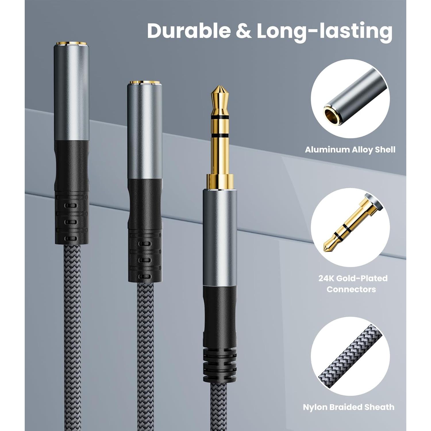 Divisor de Auriculares 3.5mm JOMLEY 0.3m Doble Hembra