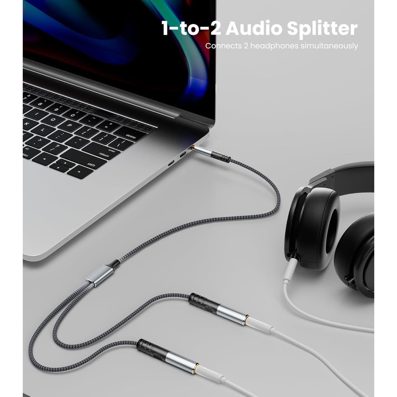 Divisor de Auriculares 3.5mm JOMLEY 0.3m Doble Hembra