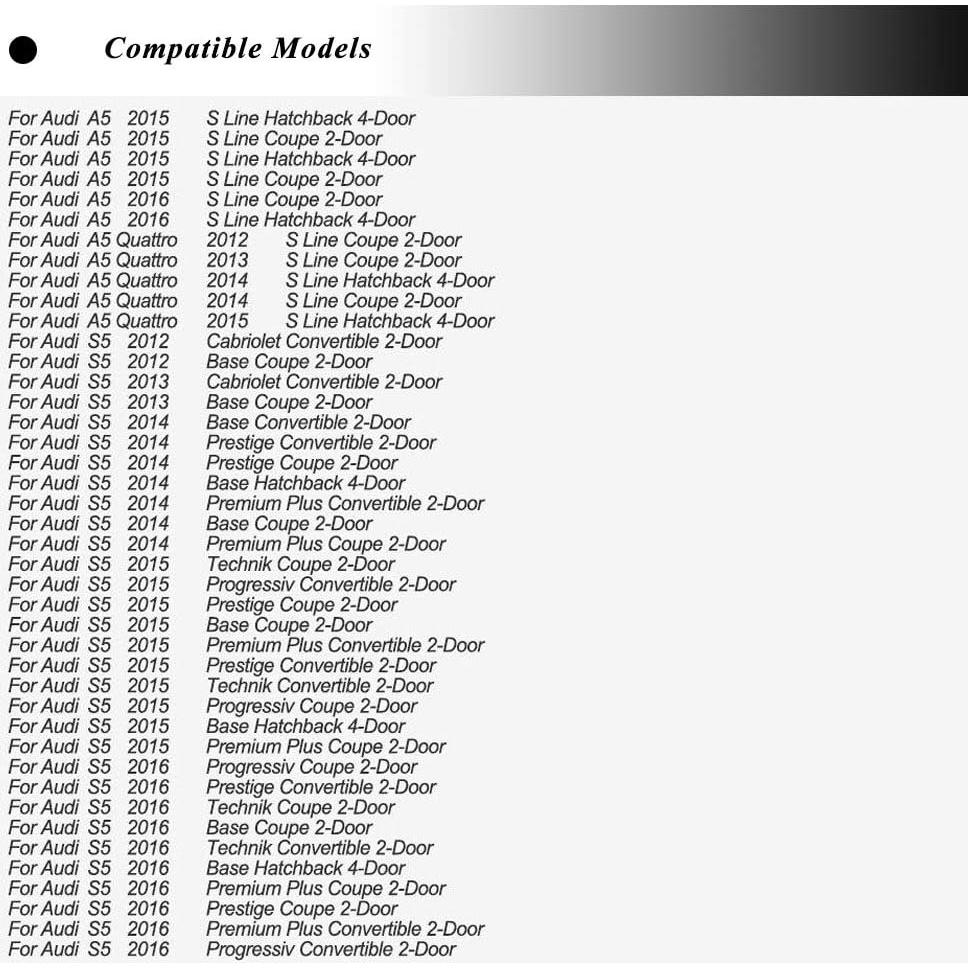 Cubierta de Luz de Niebla Audi A5 S5 2012-2016 Fibra de Carbono