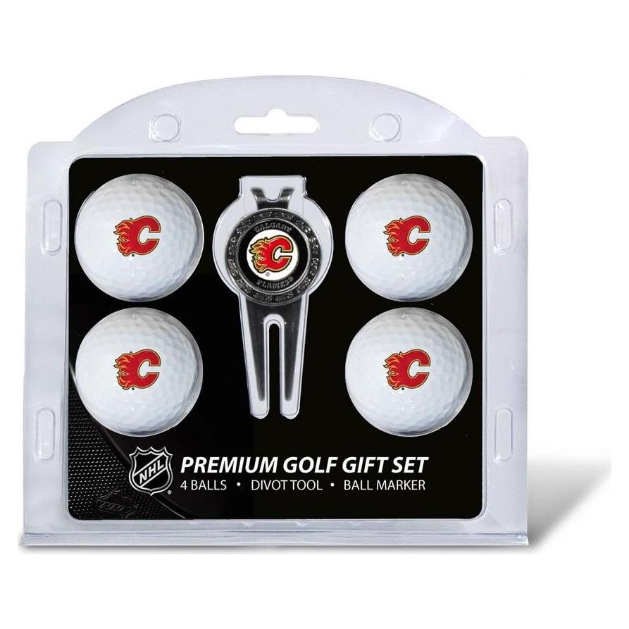 Set de 4 bolas de golf Team Golf NHL Calgary Flames