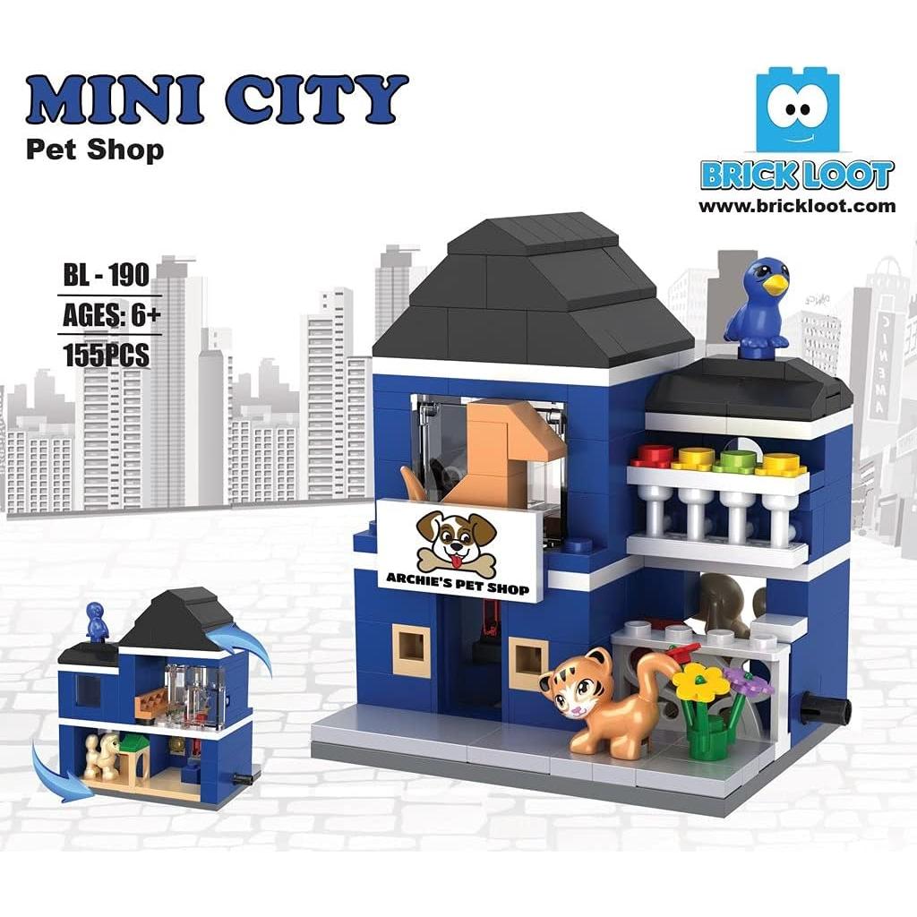 Tienda de Mascotas Archie Brick Loot 155 Piezas Compatible LEGO
