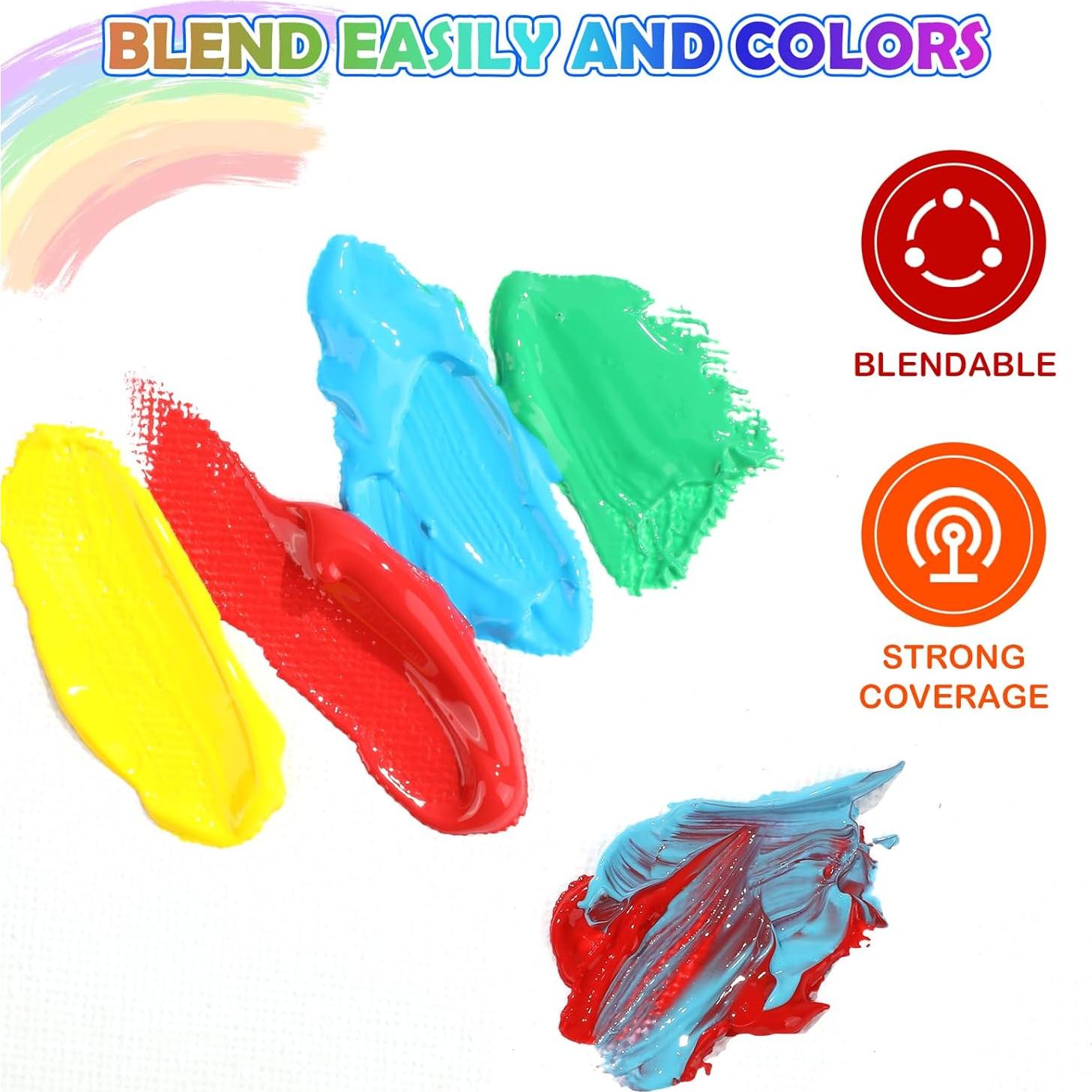 Pintura de Dedos AROIC 16 Colores Lavable No Tóxica