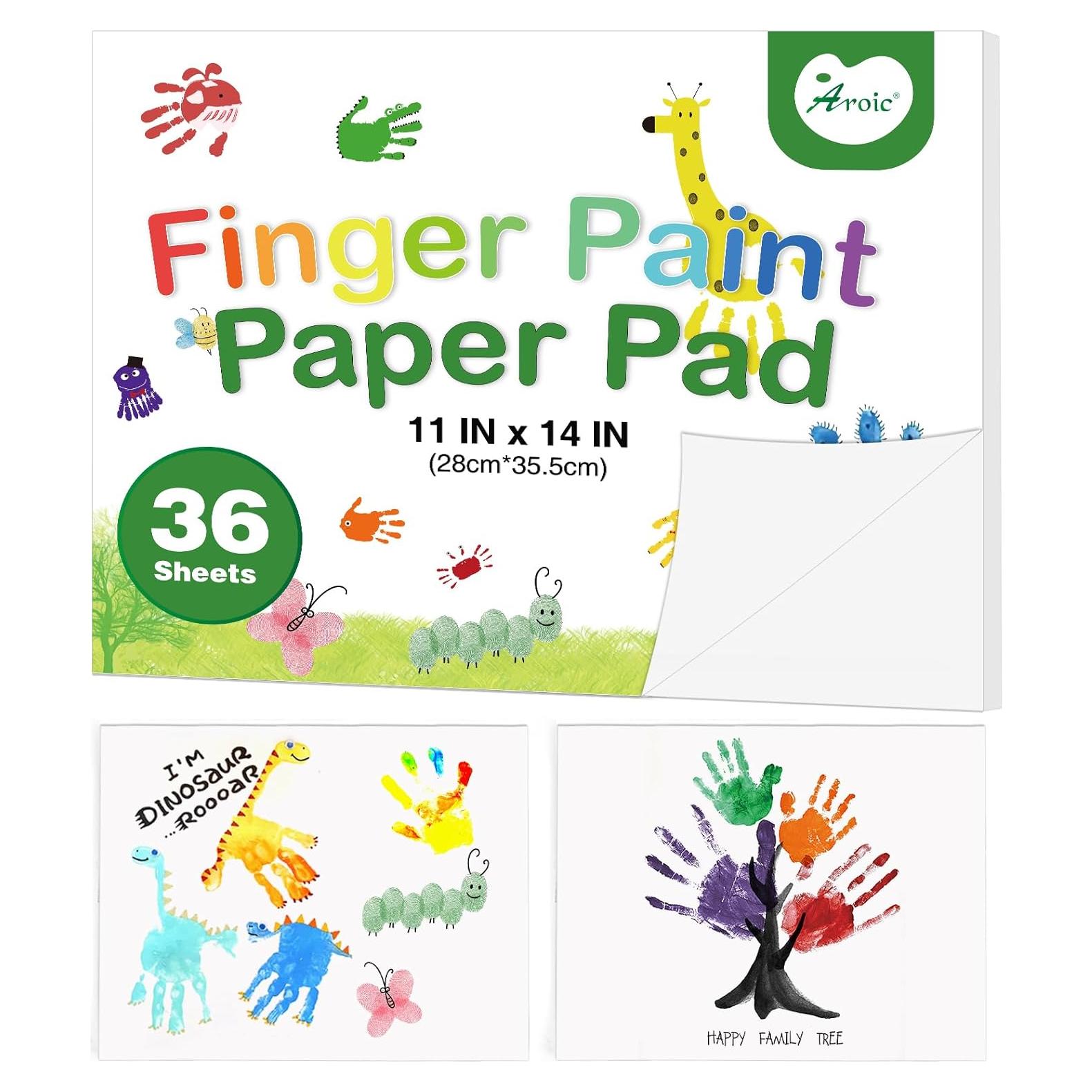 AROIC Bloc de Papel para Pintura con Dedos 36 Hojas 28x36 cm