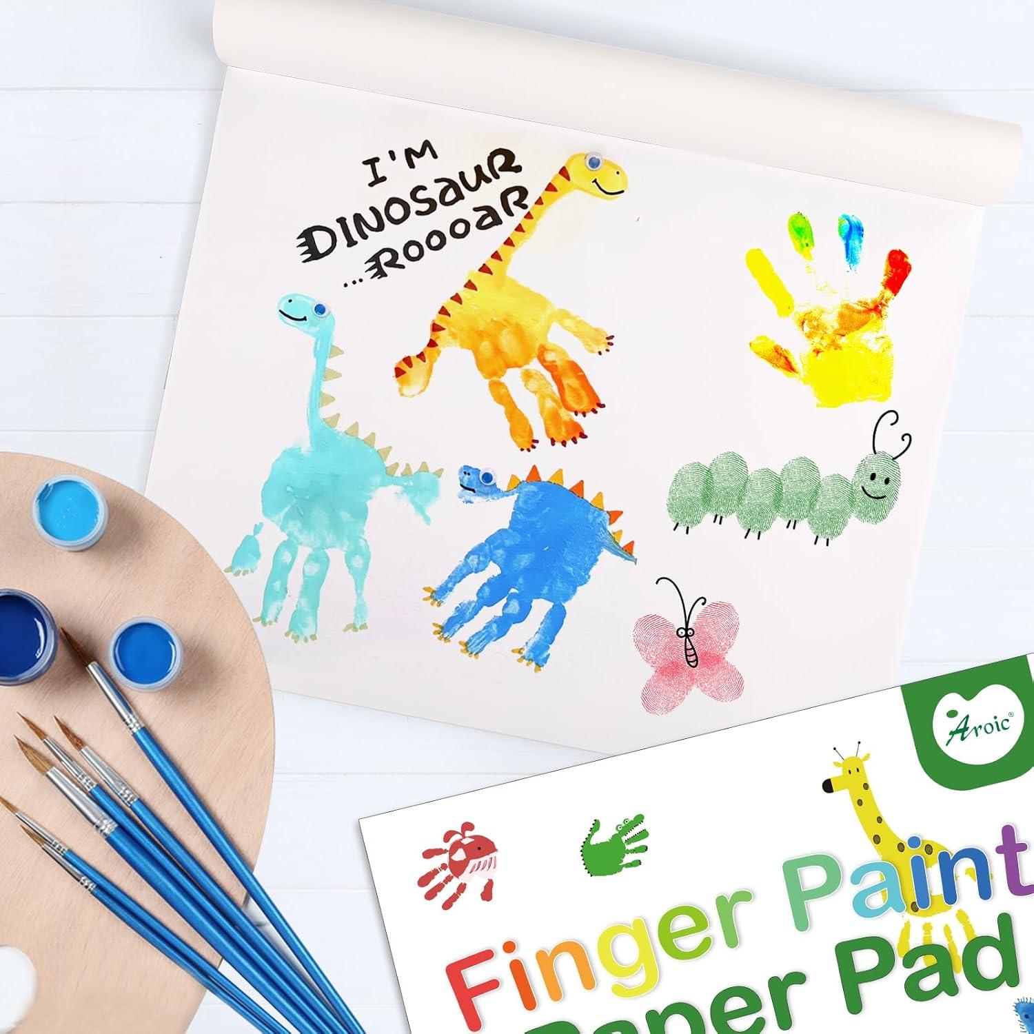 AROIC Bloc de Papel para Pintura con Dedos 36 Hojas 28x36 cm