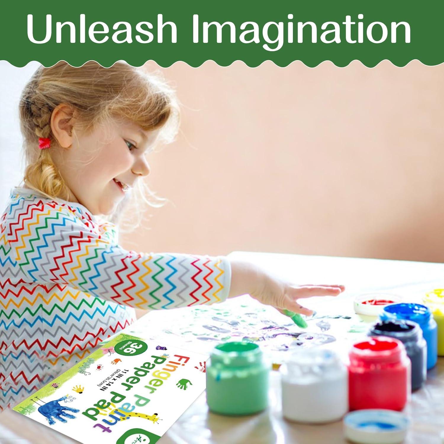 AROIC Bloc de Papel para Pintura con Dedos 36 Hojas 28x36 cm