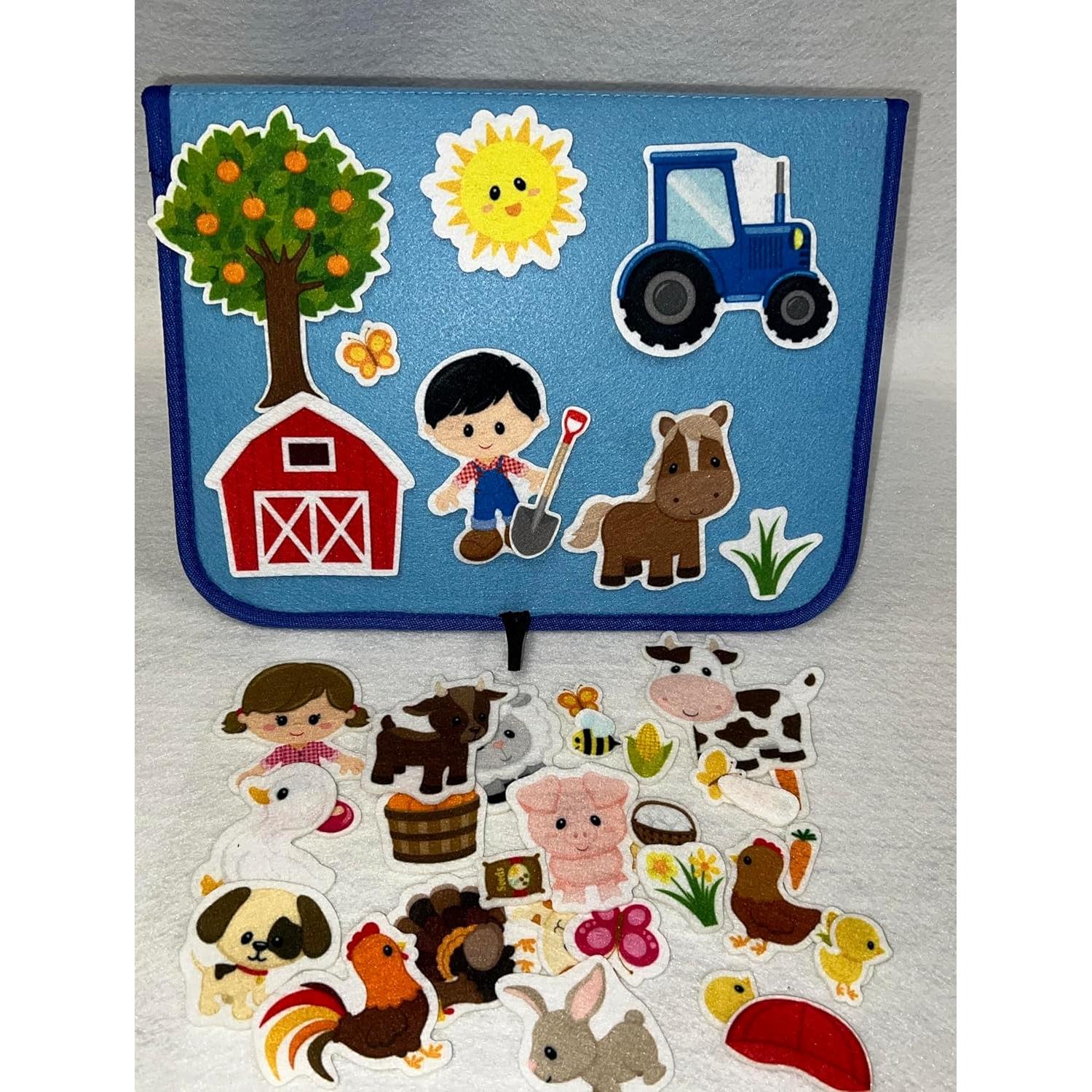 Figuras de Fieltro de Animales de Granja 37 Piezas