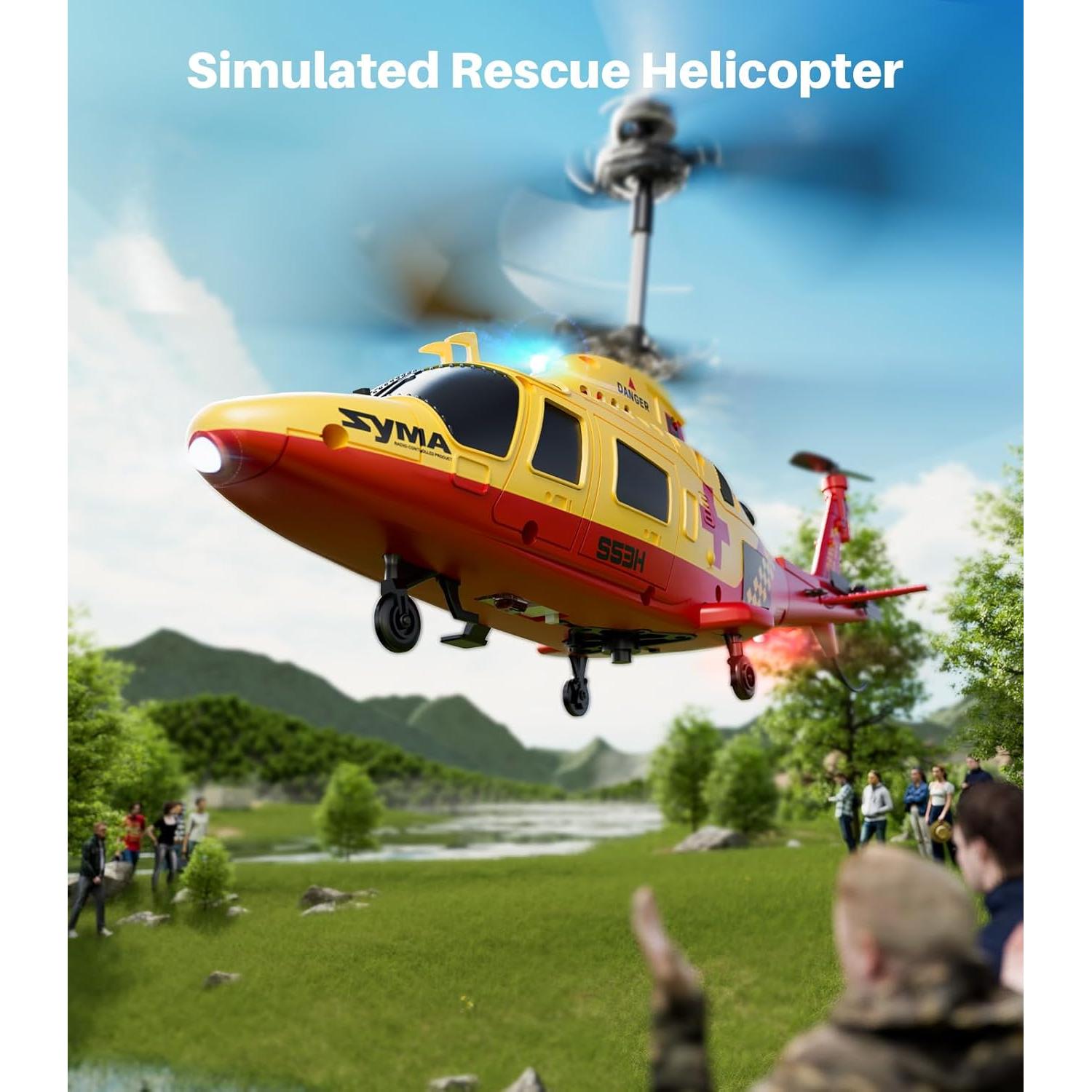 Helicóptero RC SYMA S53H Rescate Simulado 21.96x7.01cm