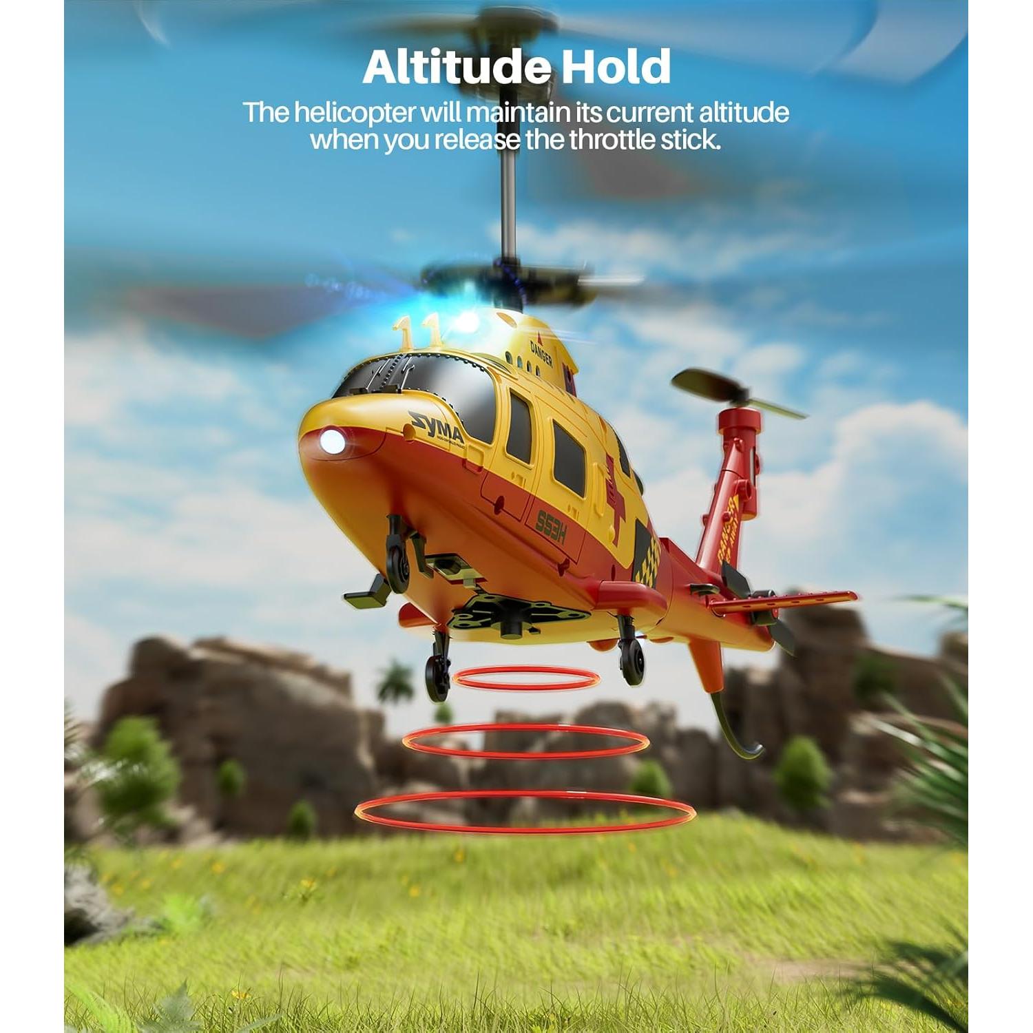 Helicóptero RC SYMA S53H Rescate Simulado 21.96x7.01cm