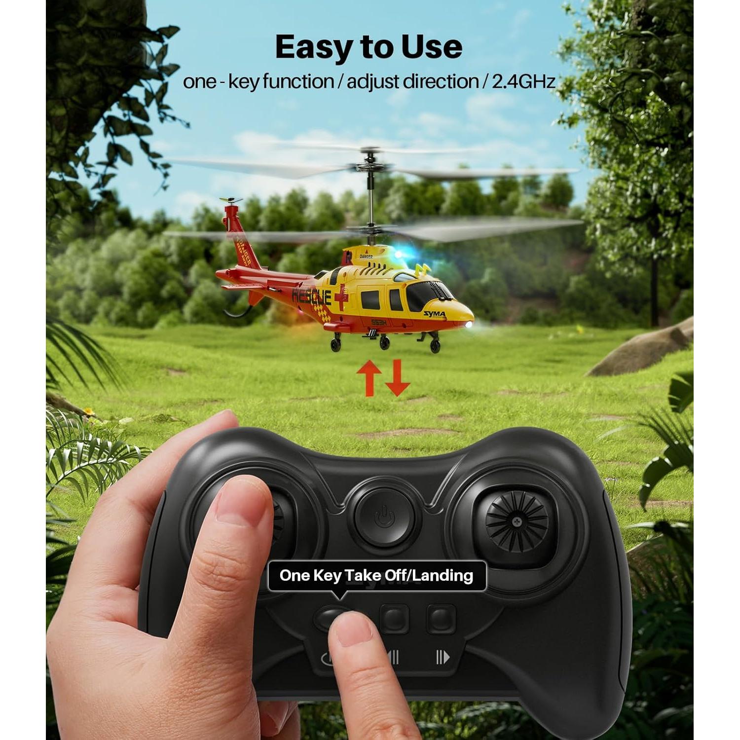 Helicóptero RC SYMA S53H Rescate Simulado 21.96x7.01cm