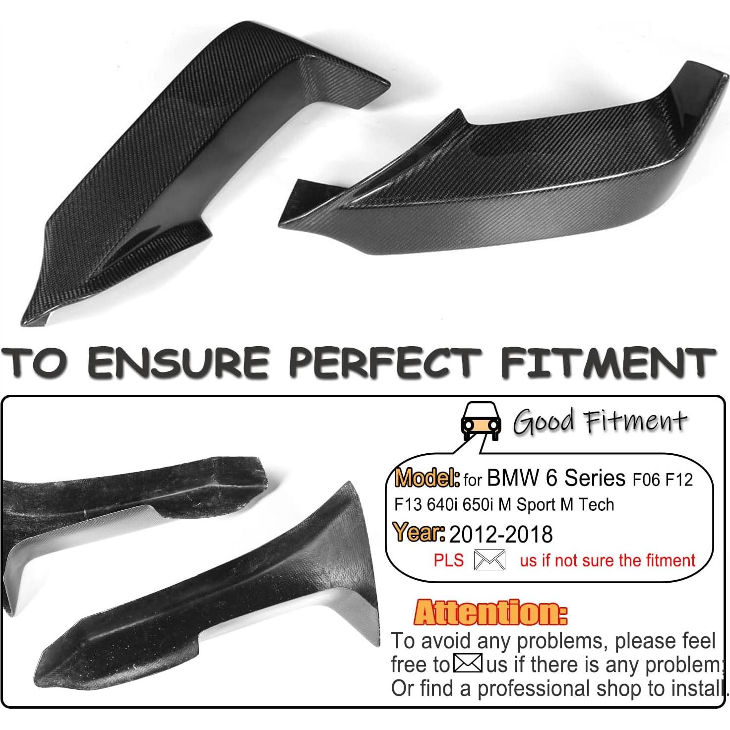 Divisor de Parachoques Frontal BMW Serie 6 F06 F12 F13 M Sport 2012-2018 - Fibra de Carbono