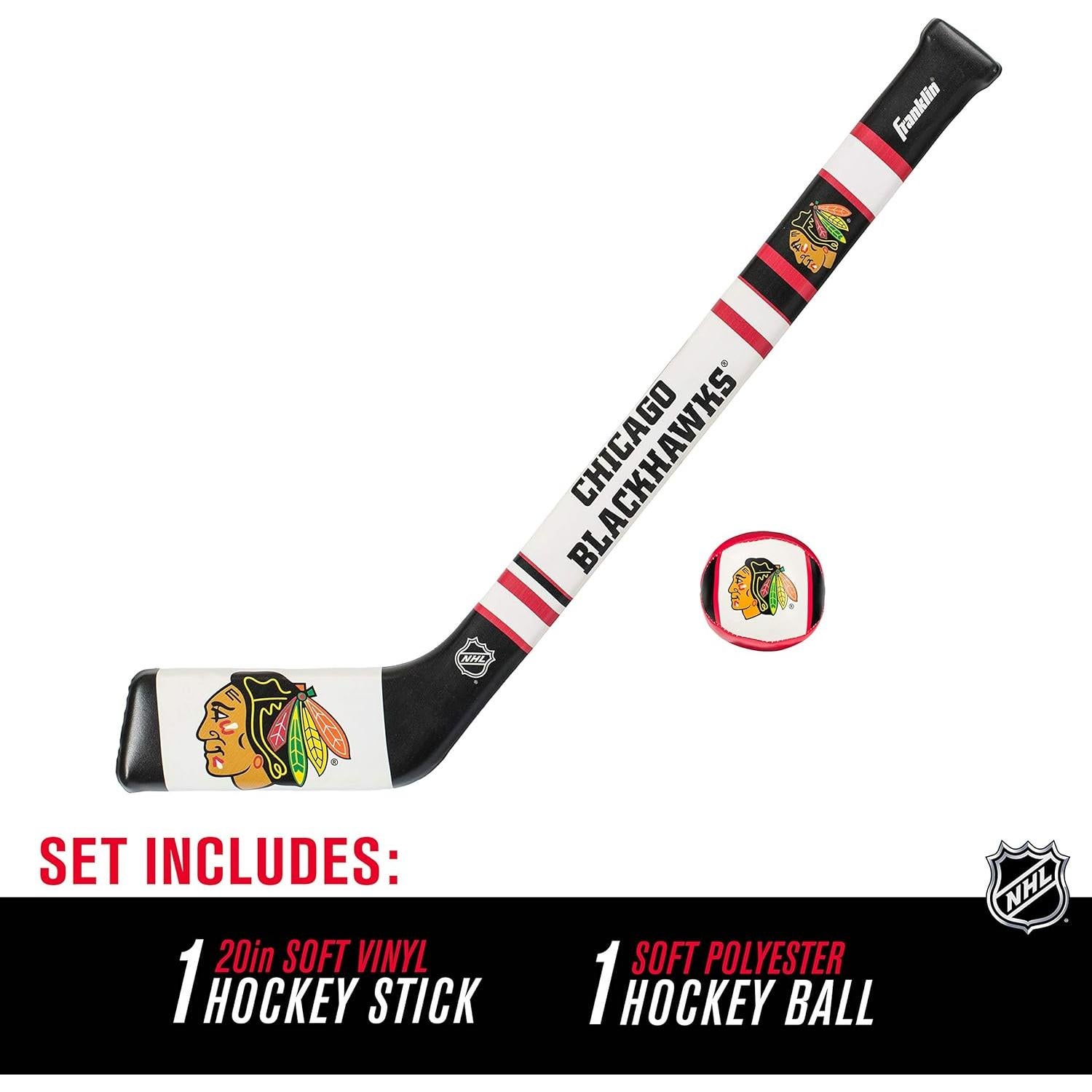 Conjunto Hockey Suave Franklin Sports Chicago Blackhawks